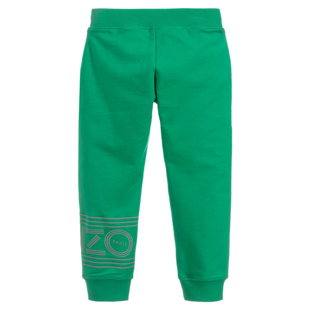 Boys Green Cotton Trousers