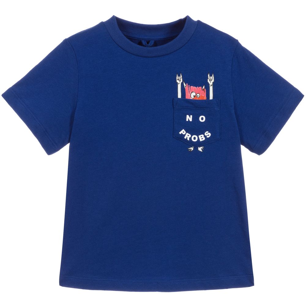 Boys Blue Cotton T-shirt