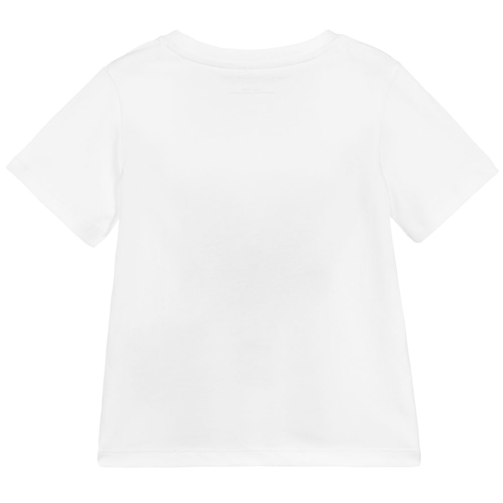 Boys White Cotton T-shirt