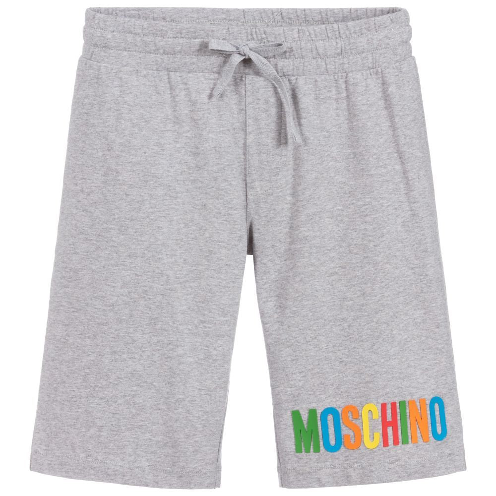 Boys Grey Cotton Shorts