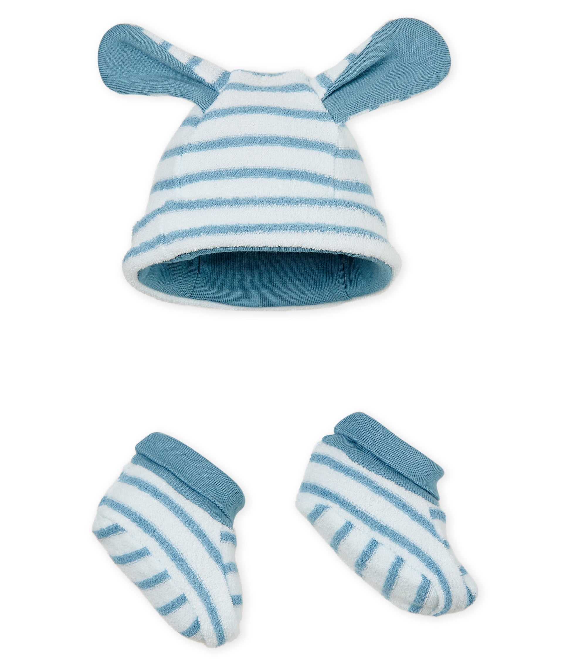 Baby Boys Blue Hat & Shoes Sets