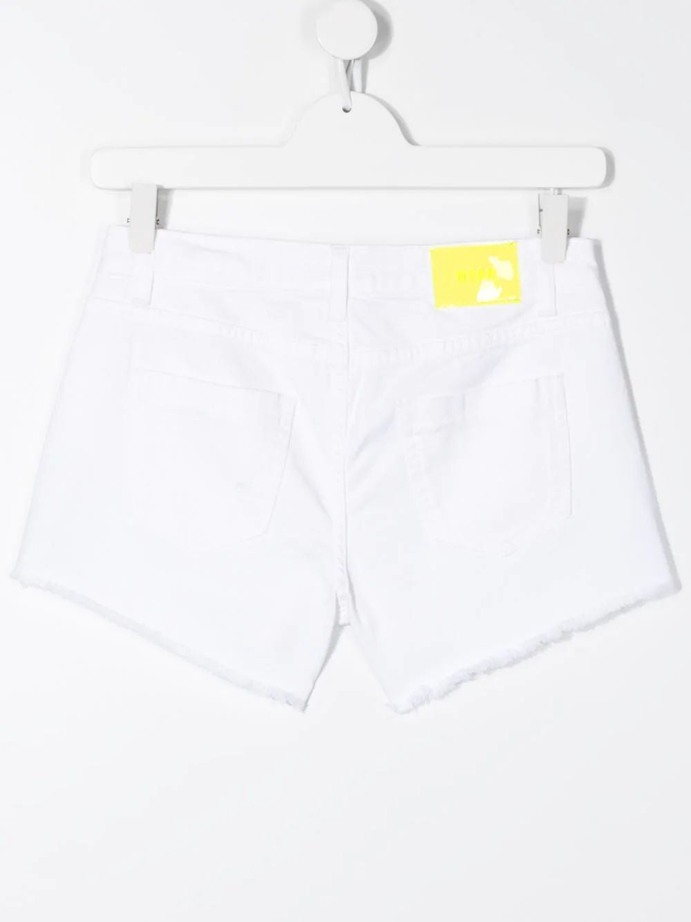 Girls White Denim Shorts