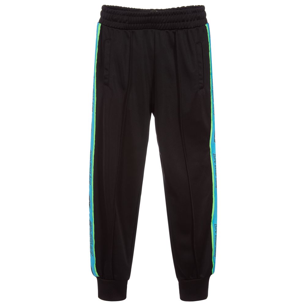 Boys Black Logo Trousers