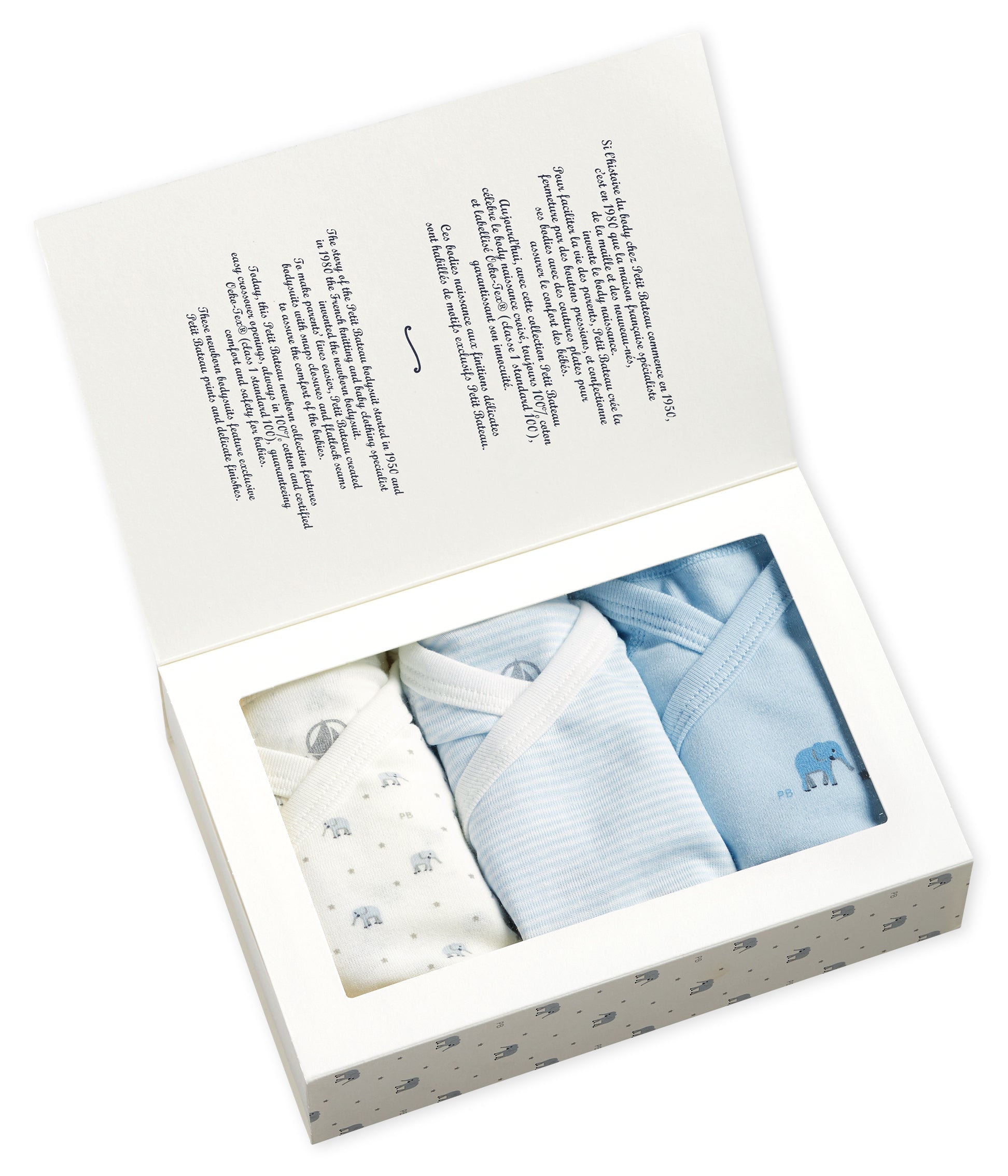 Baby Boys Rice & Light Blue Cotton Sets