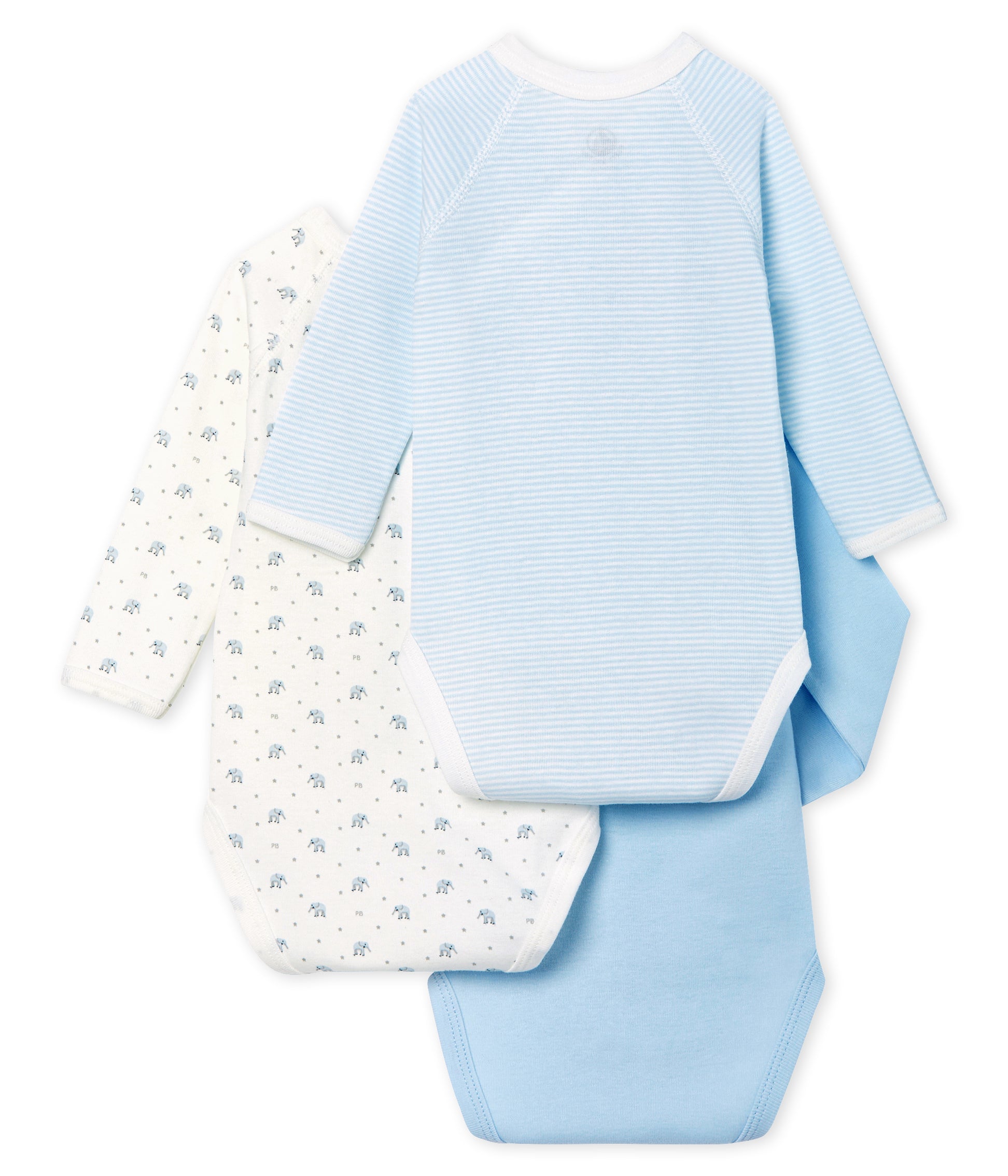 Baby Boys Rice & Light Blue Cotton Sets