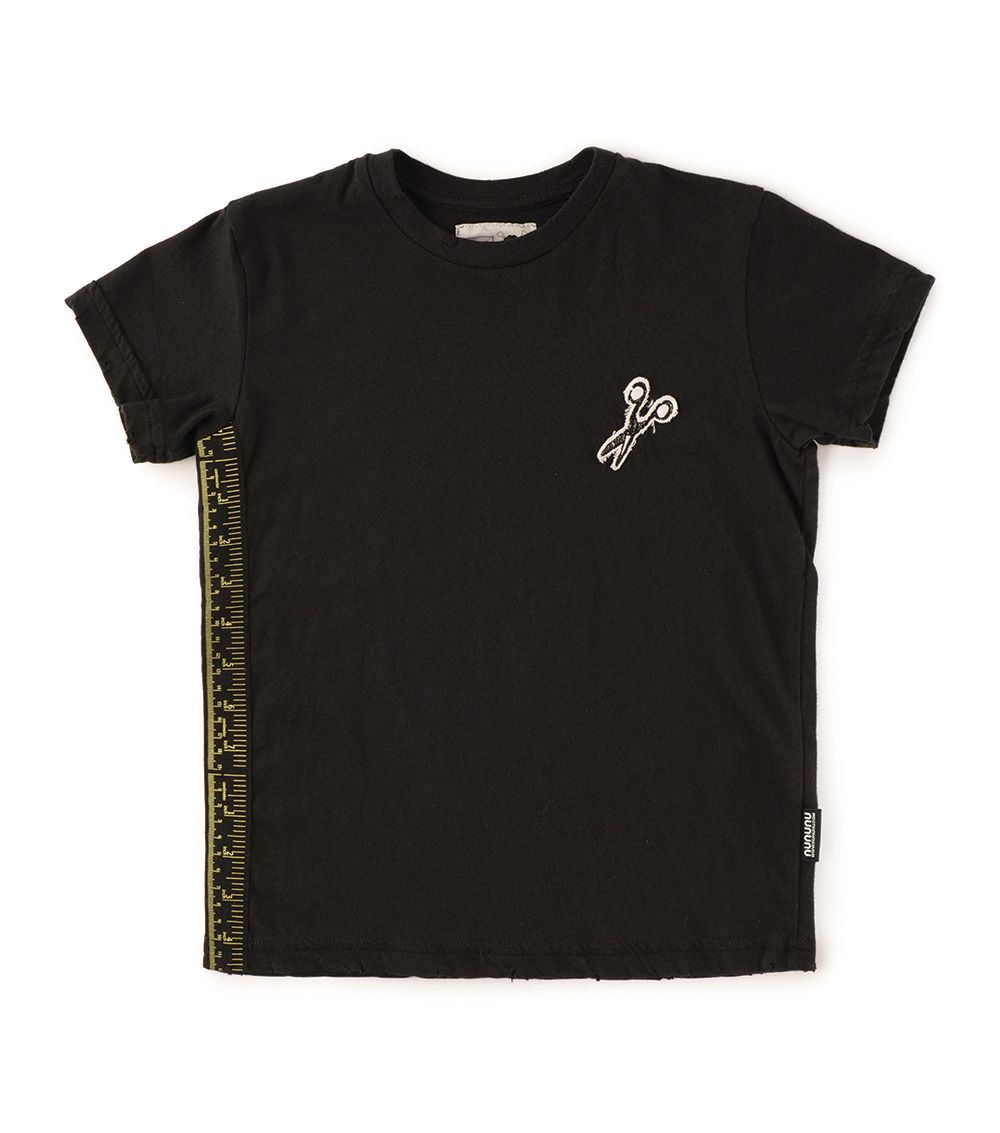 Boys & Girls Black Cotton T-shirt