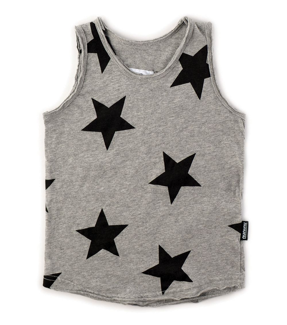 Boys & Girls Grey Cotton Tank Top