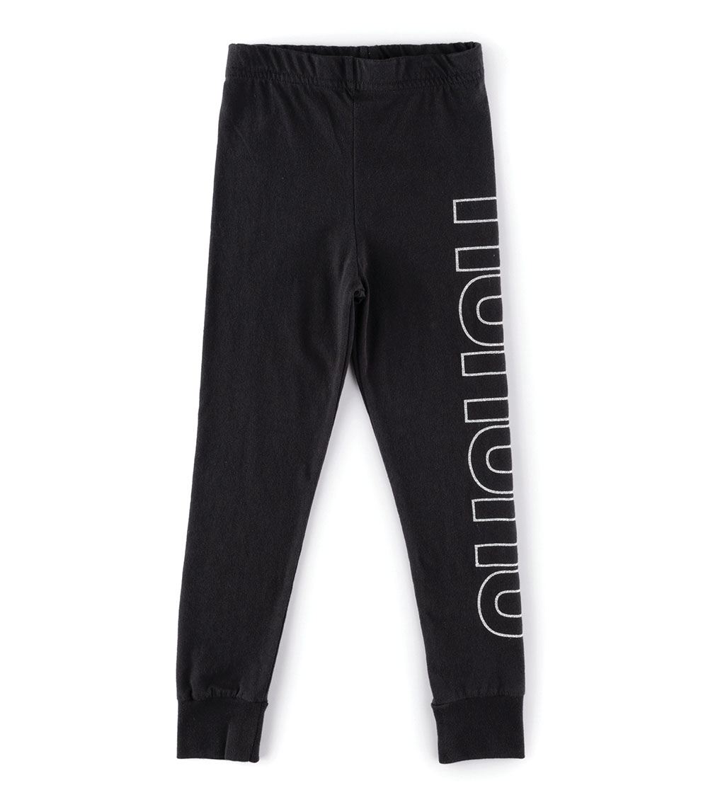 Boys & Girls Black Cotton Leggings