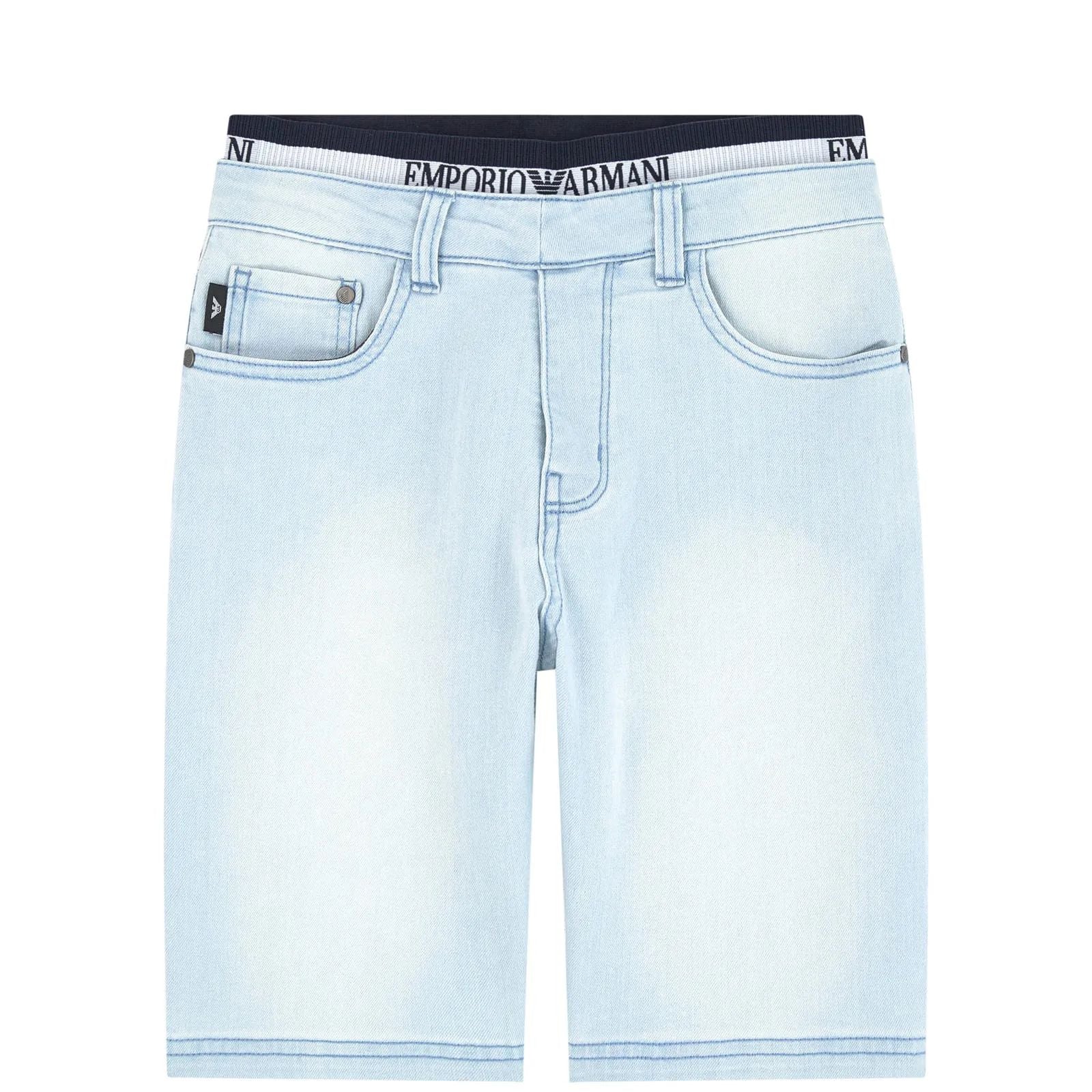 Boys Light Blue Denim Shorts