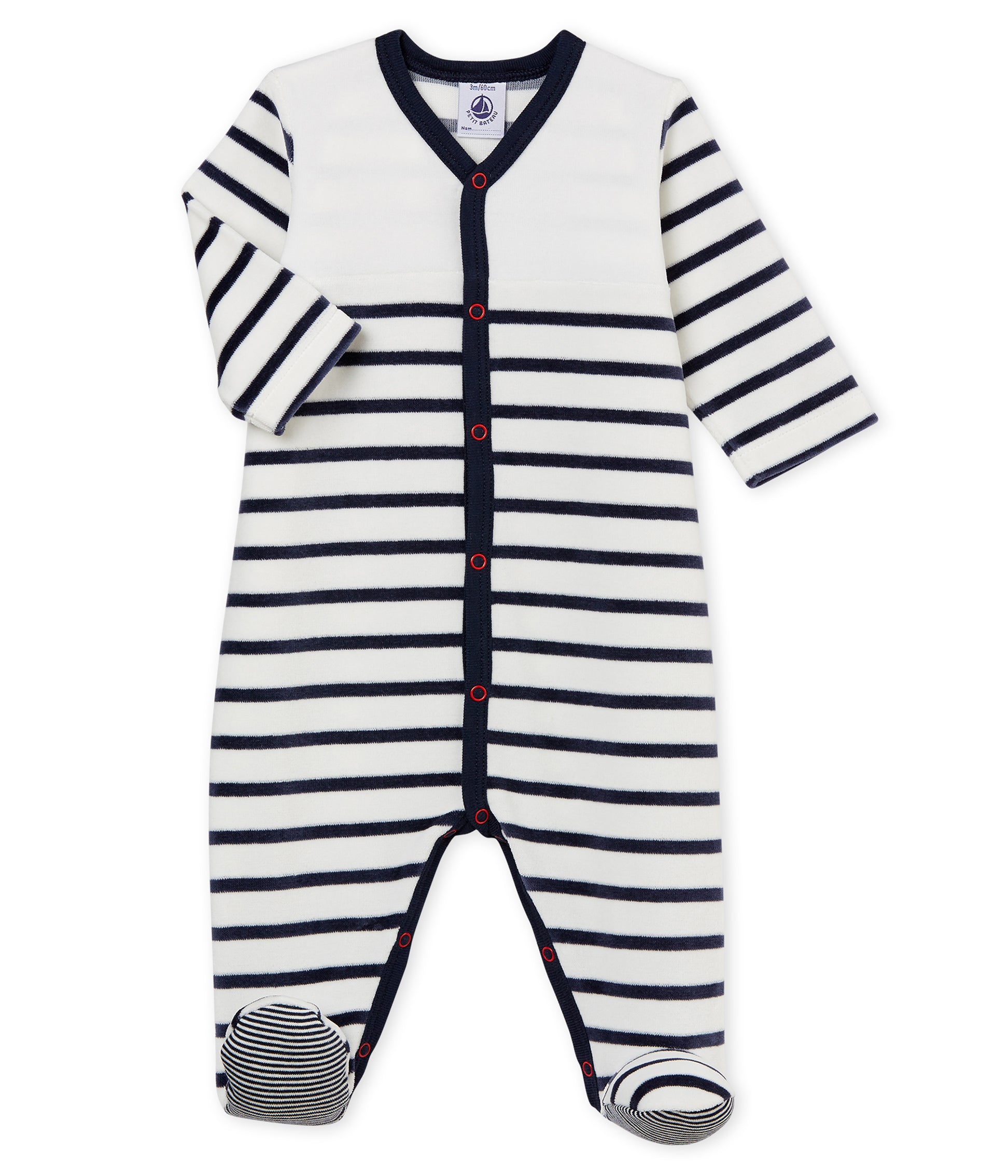 Baby Boys & Girls Black Striped Cotton Jumpsuit