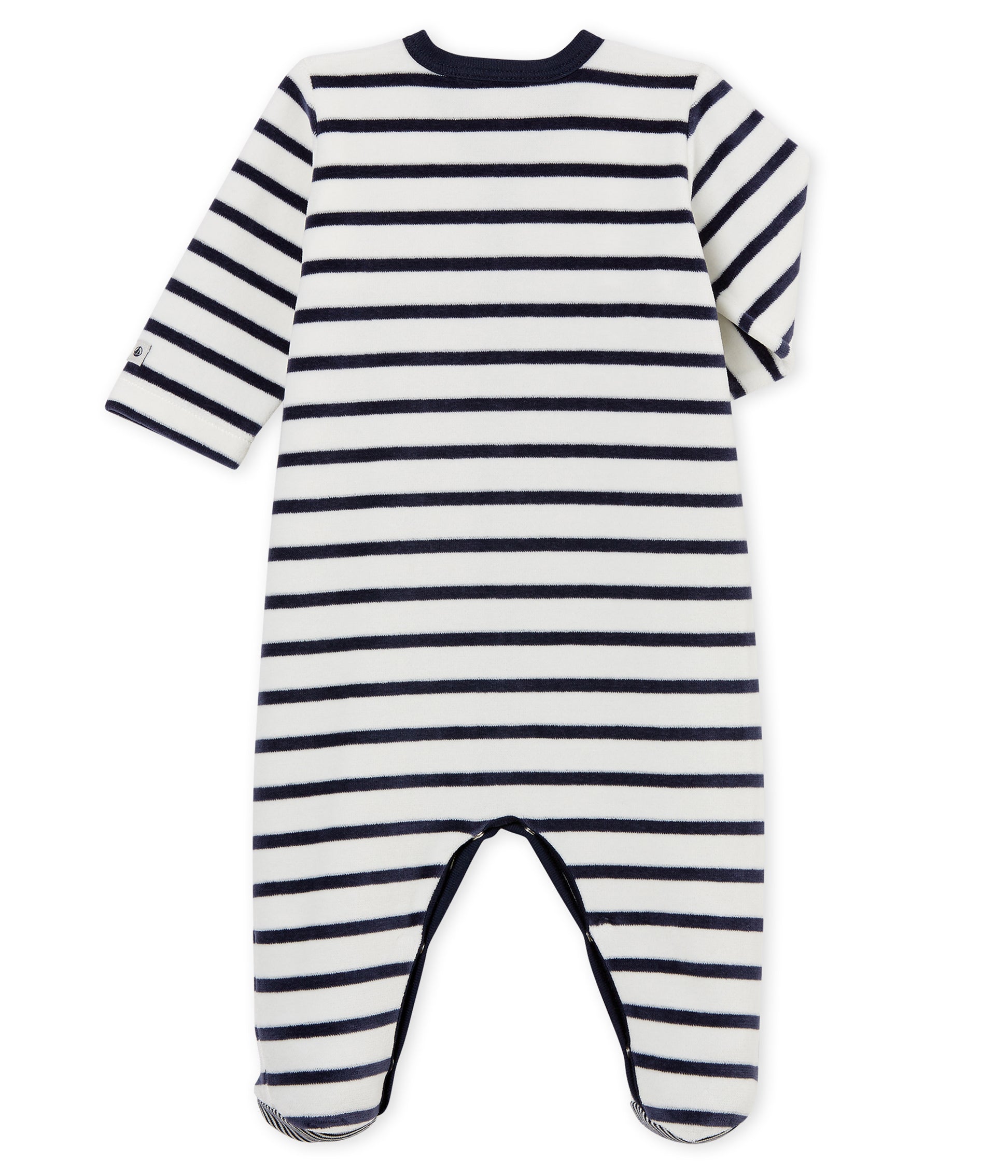 Baby Boys & Girls Black Striped Cotton Jumpsuit