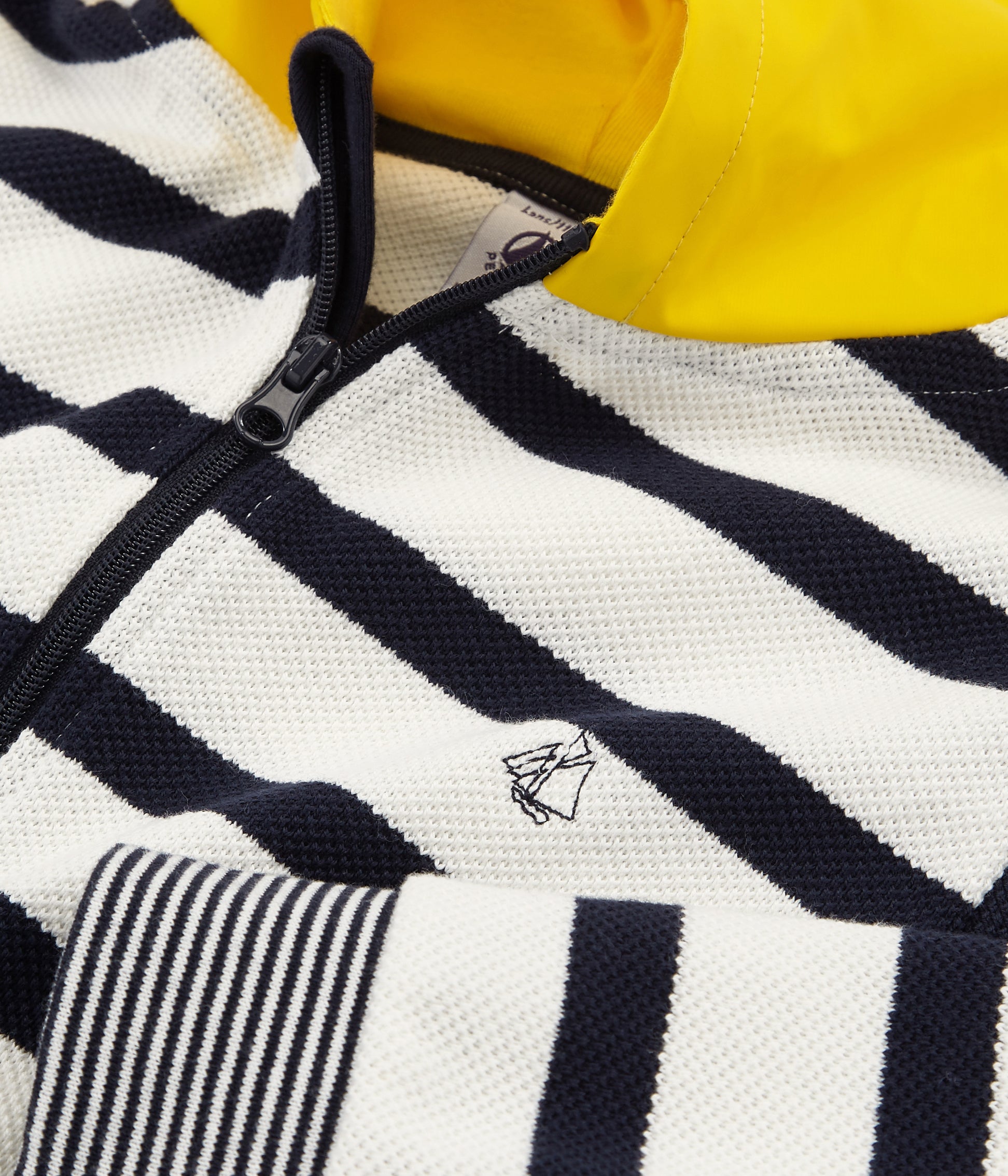 Boys Yellow & White Striped Coat