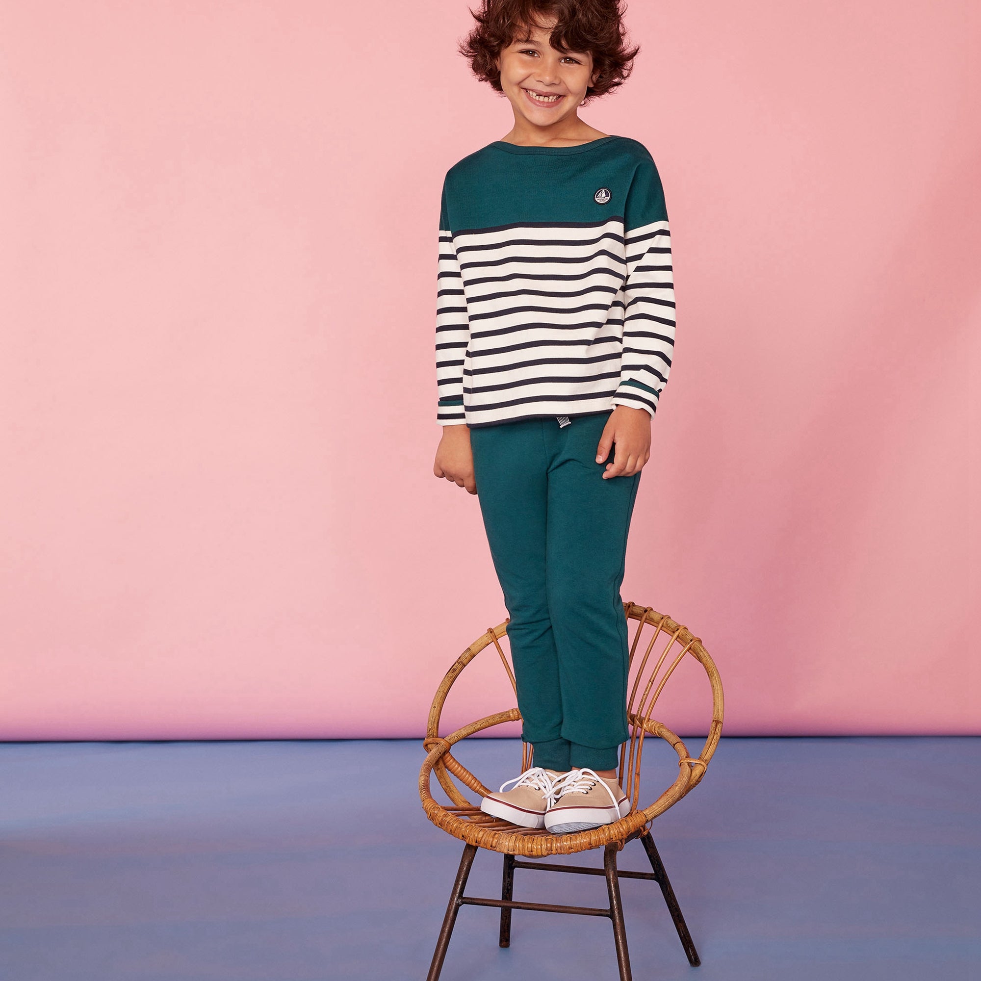 Boys Green Stripes T-shirt