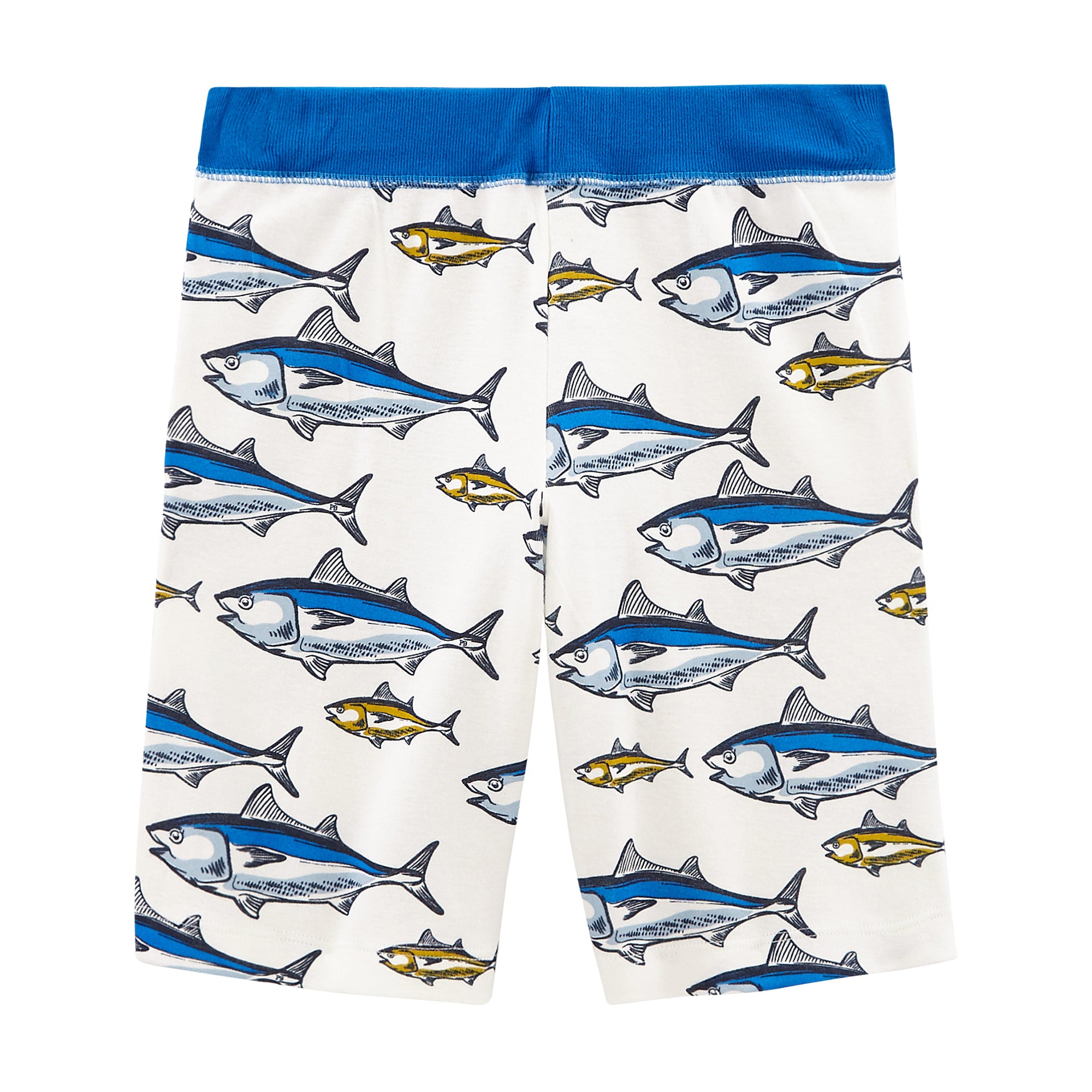 Boys Blue Fish Printed Shorts