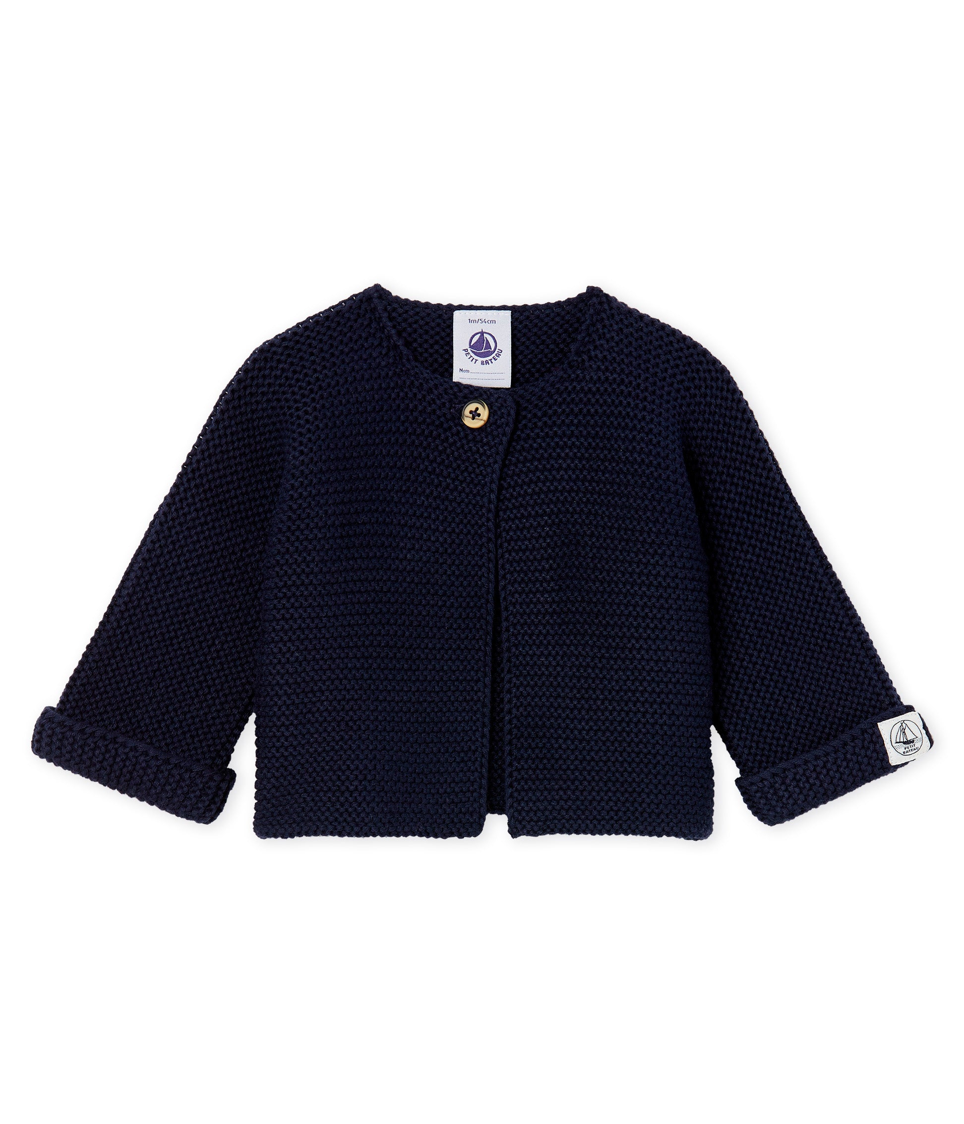 Baby Boys Navy Cotton Cardigan