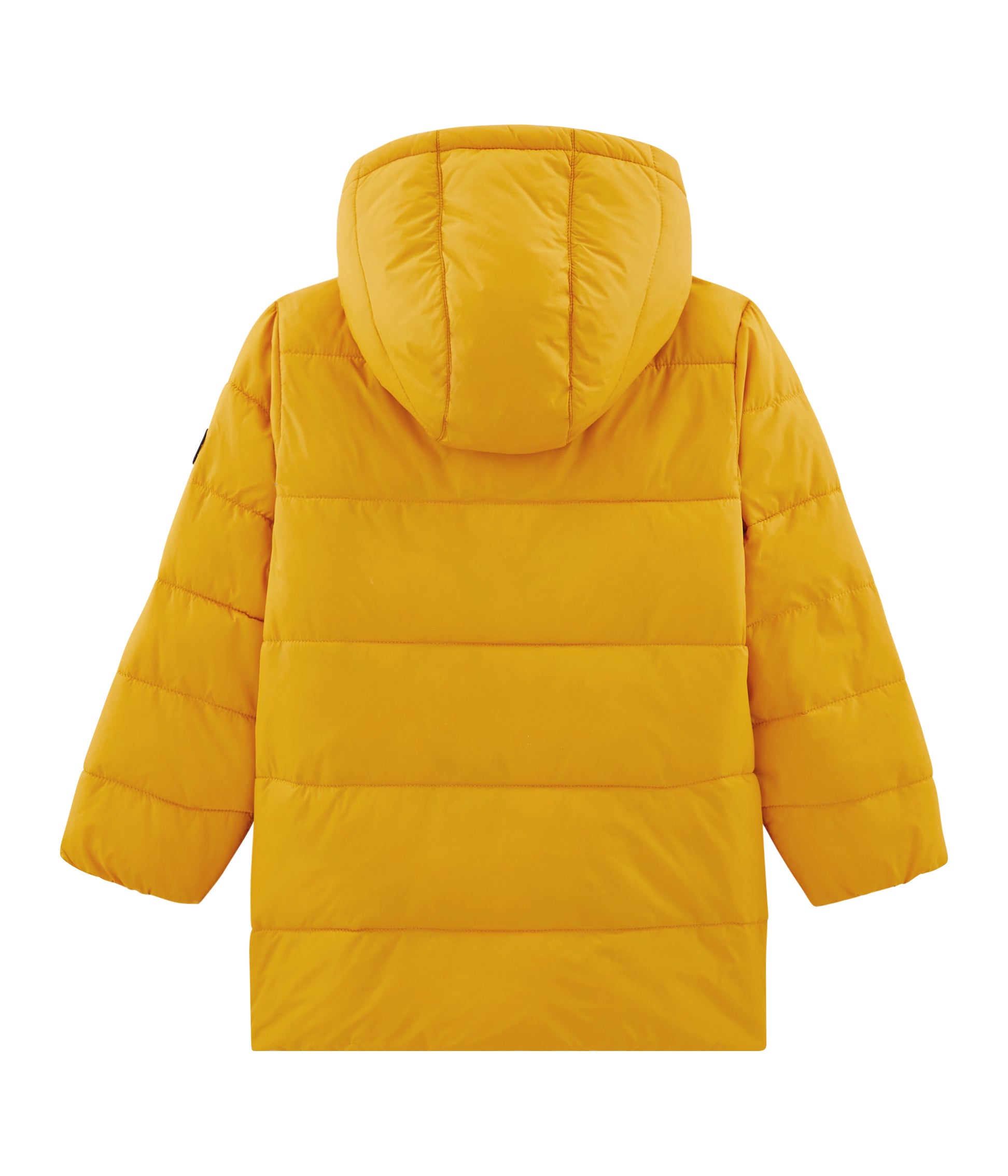 Boys Yellow Hooded Puffy Jacket