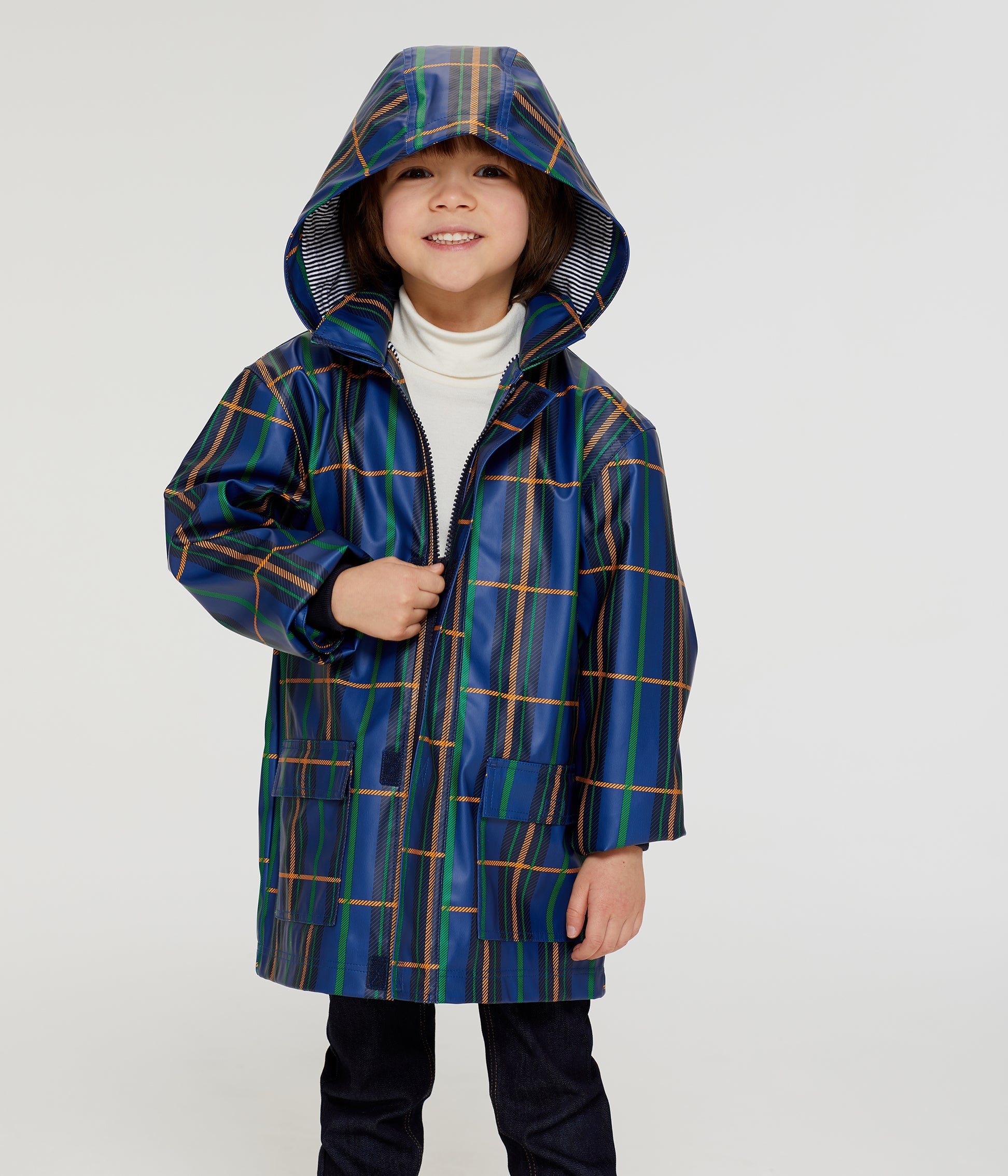 Boys Blue Hooded Coat