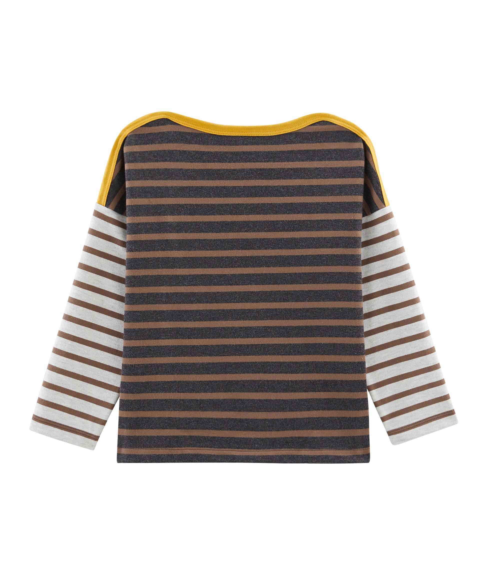 Boys Brown Striped Cotton Shirt