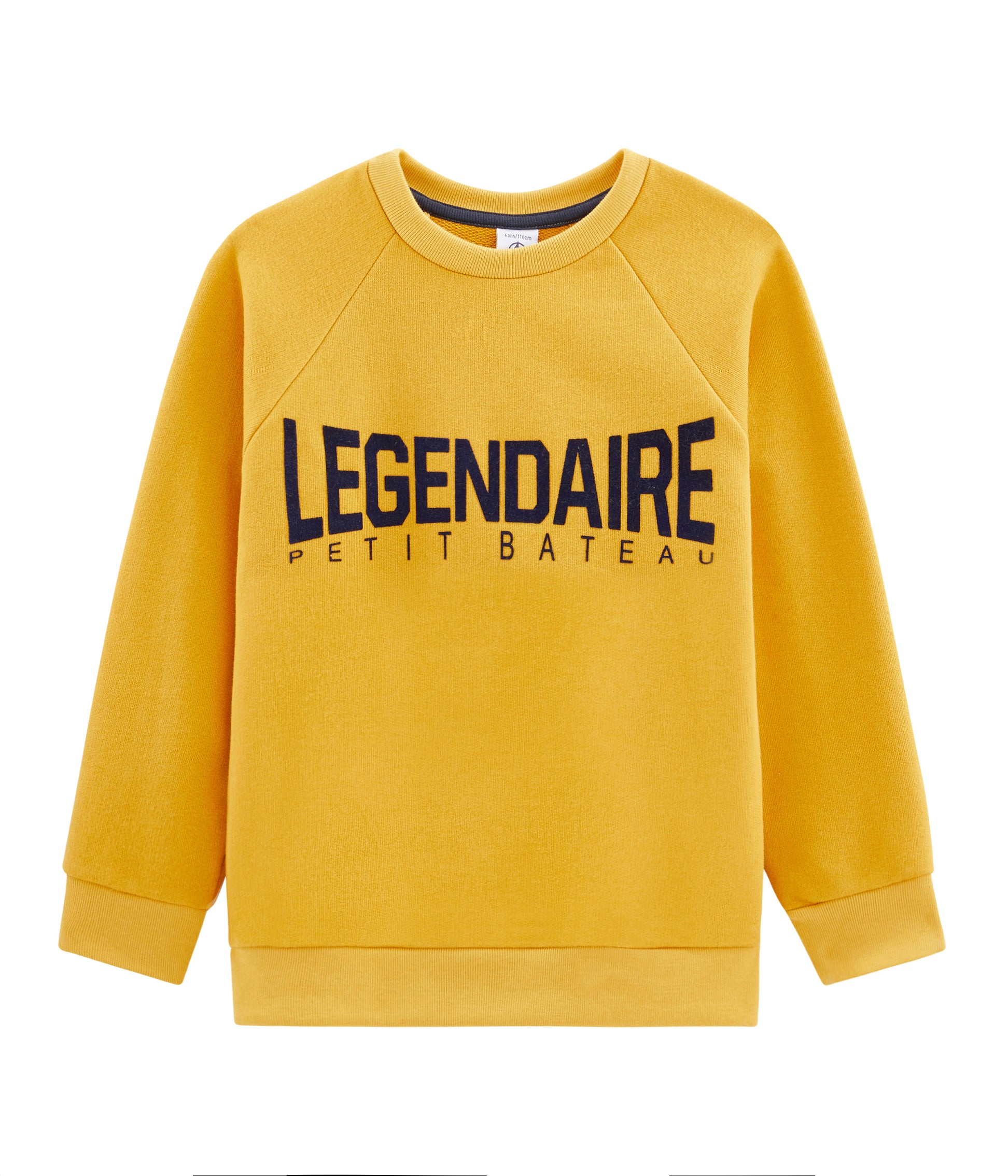 Boys Yellow Logo Cotton Sweatshirt