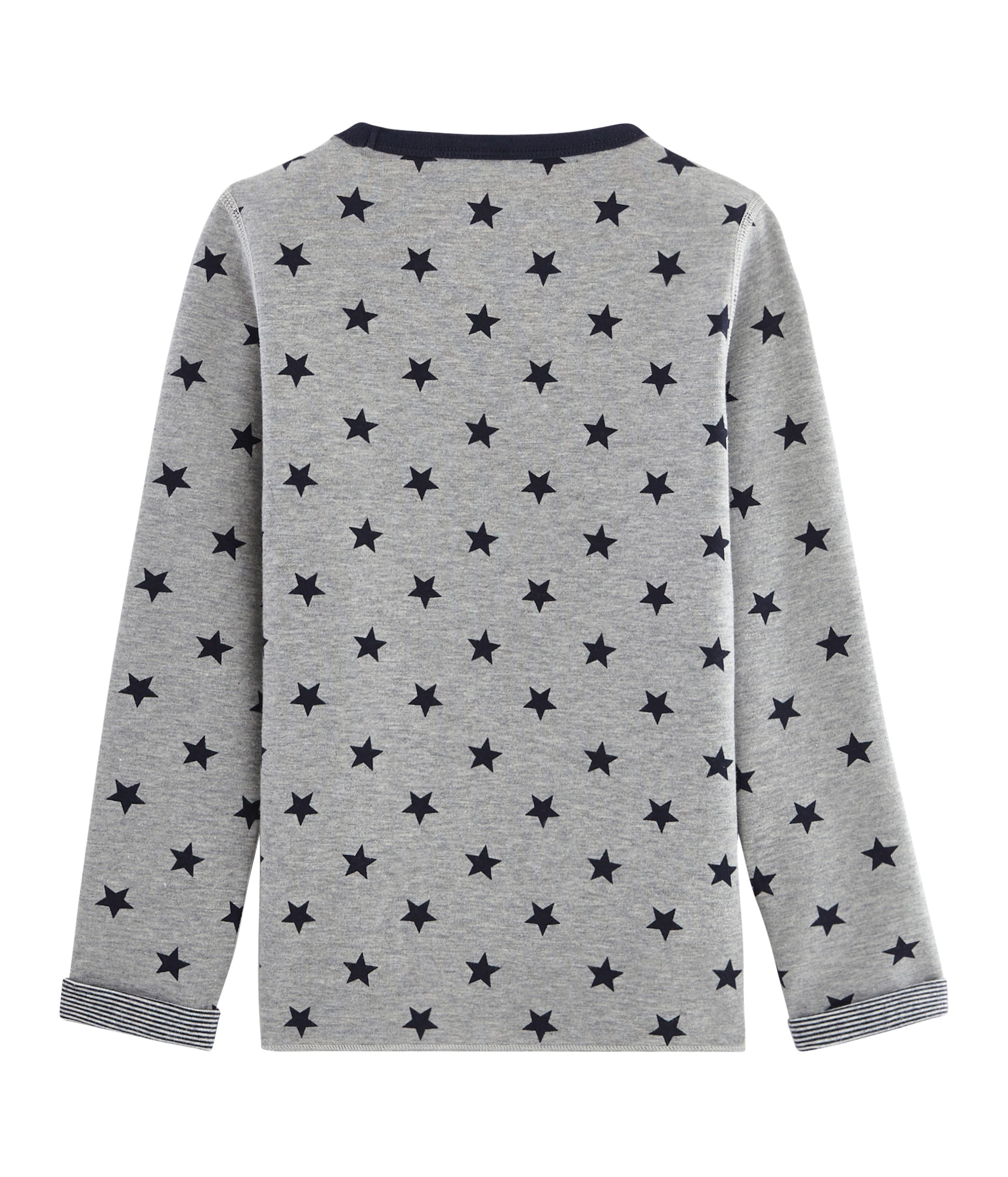 Boys Grey Star Long Sleeves T-shirt