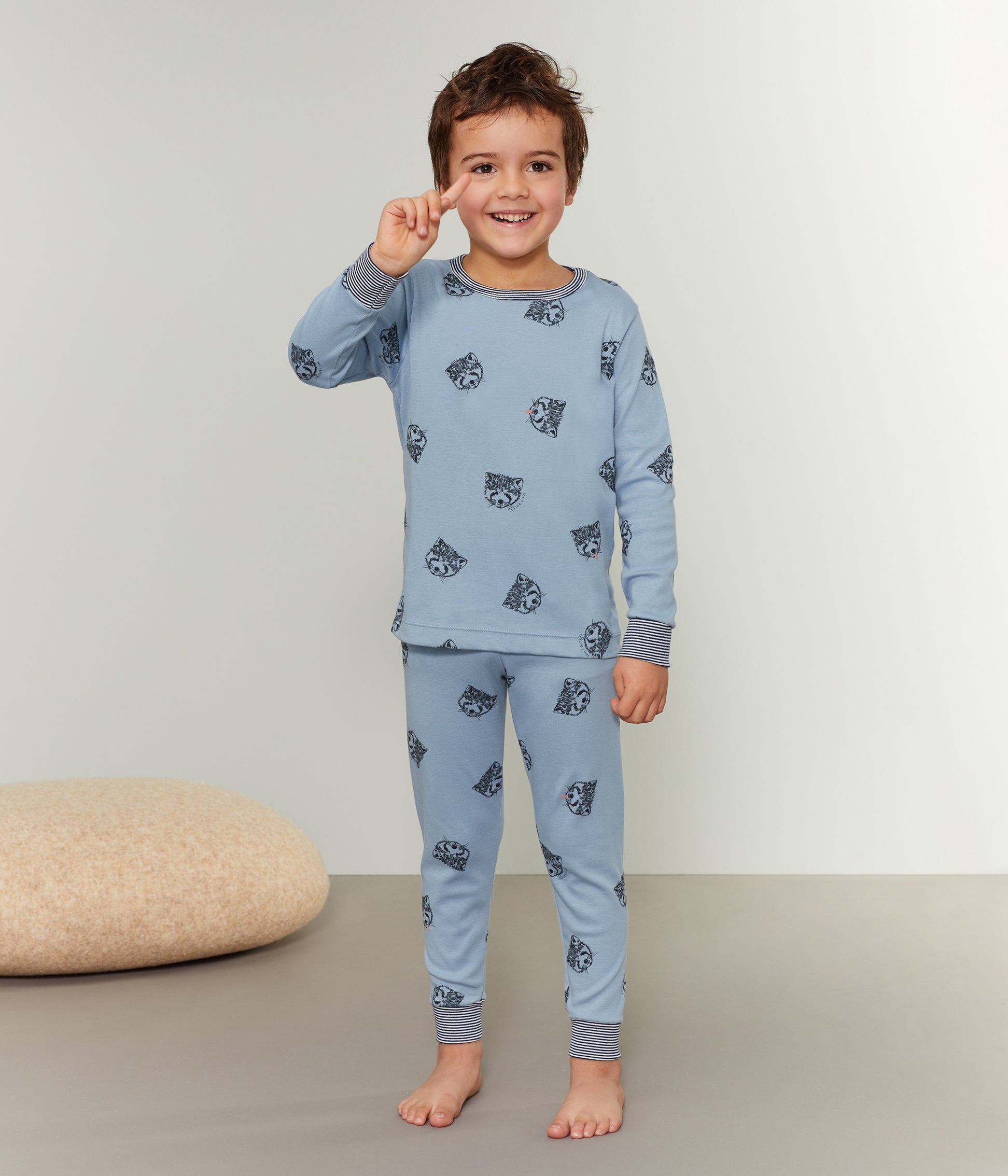 Boys Blue Printing Cotton Nightwear Set