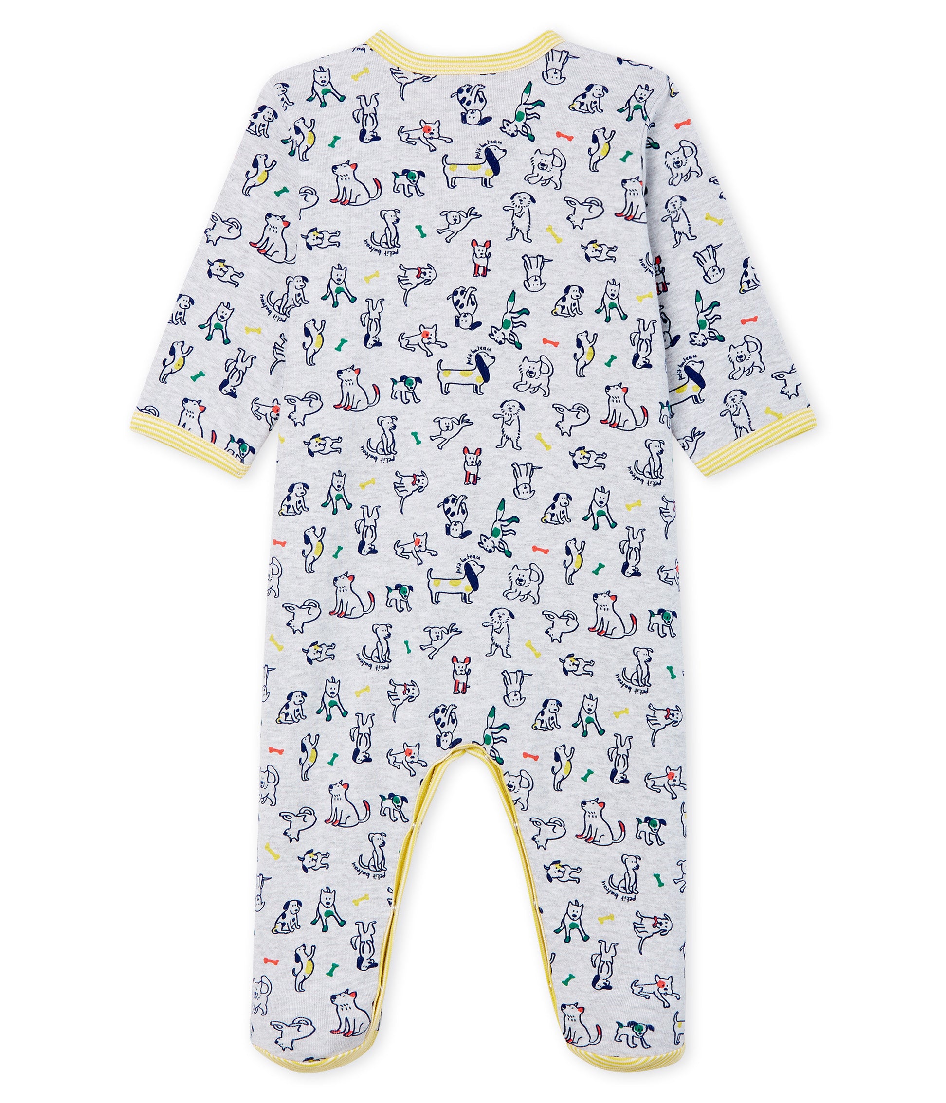 Baby Boys Grey Printing Cotton Babysuits