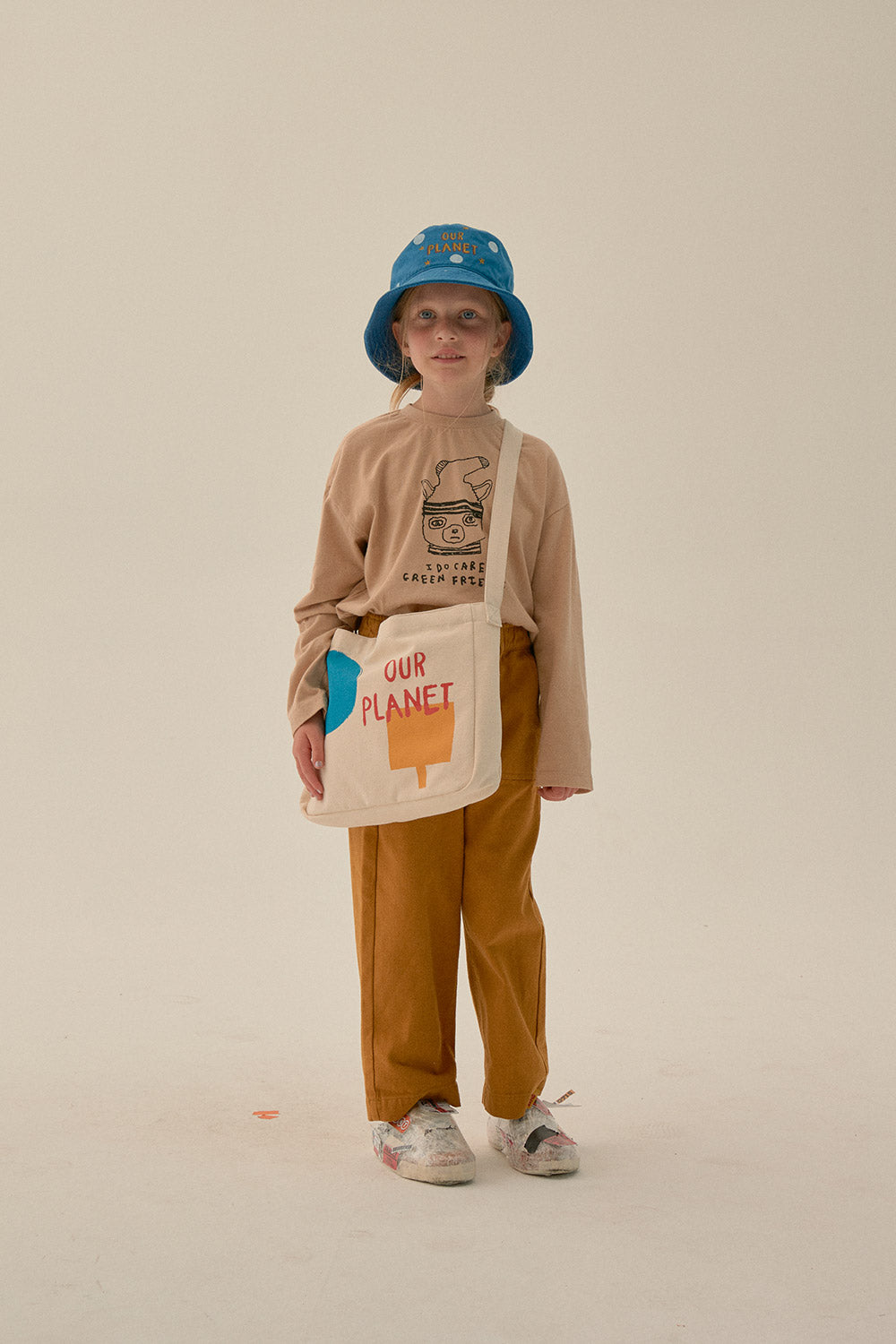 Boys & Girls Blue Reversible Bucket Hat