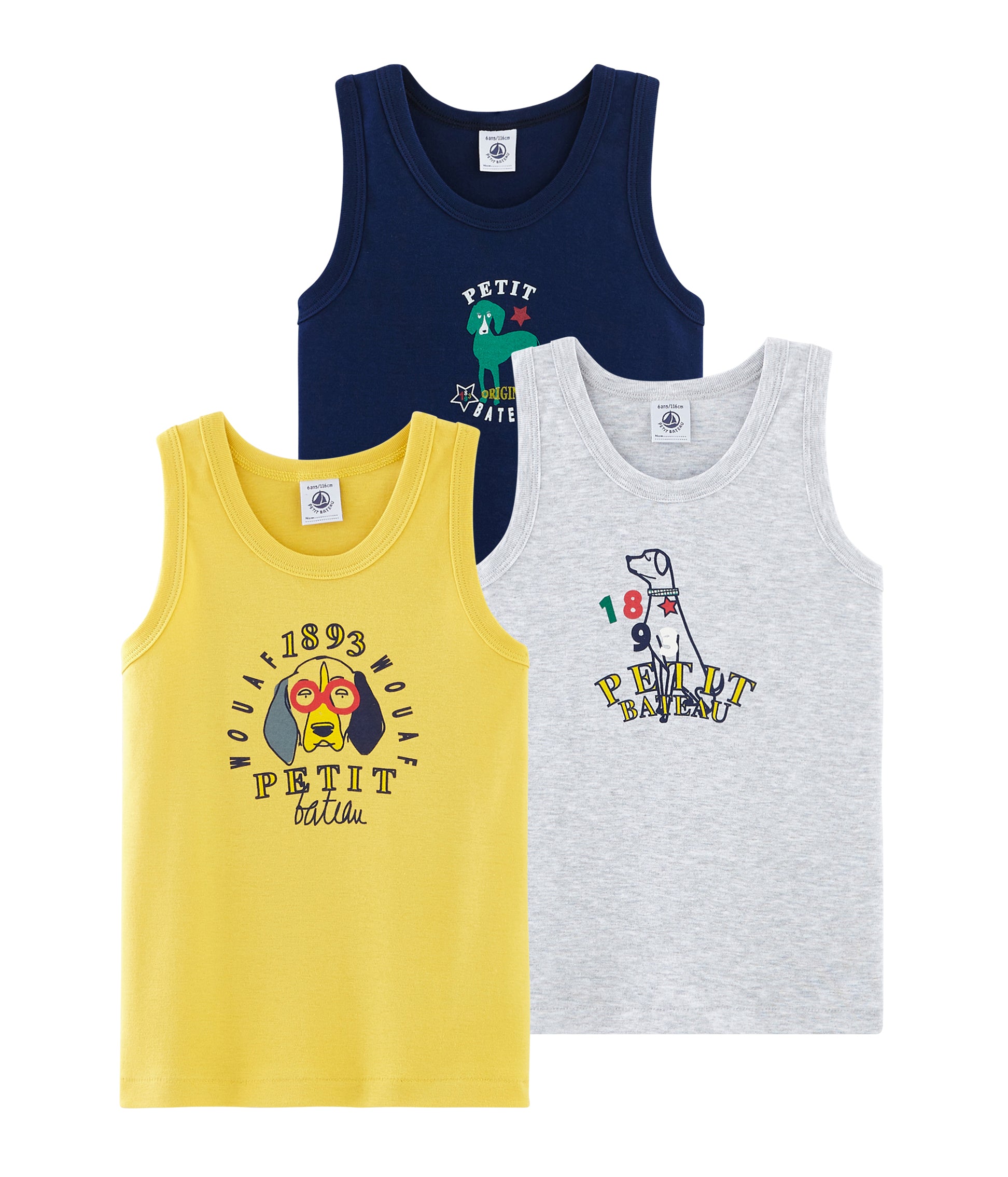 Boys Multicolor Cotton Vest Sets