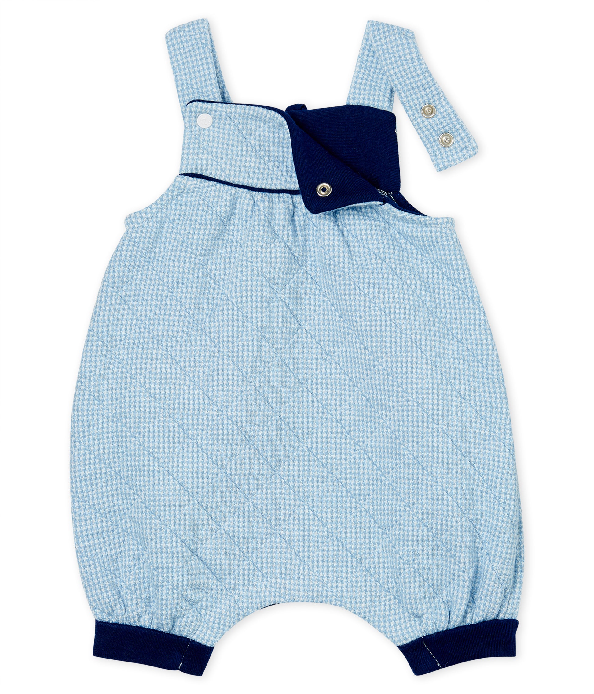 Baby Boys Light Blue Cotton Rompers