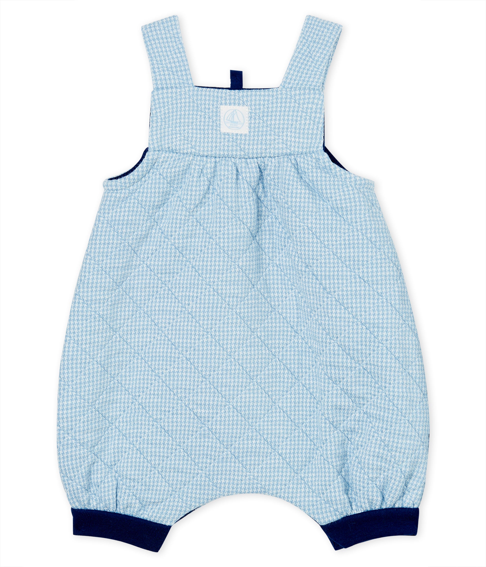 Baby Boys Light Blue Cotton Rompers