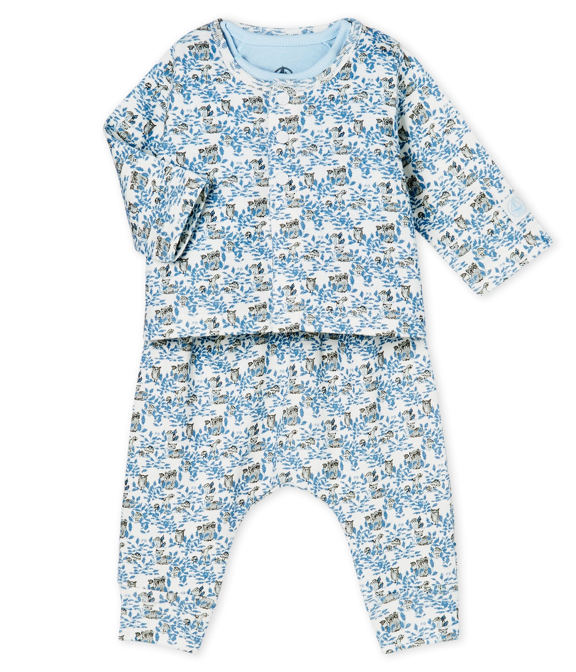 Baby Boys Blue Cotton Sets