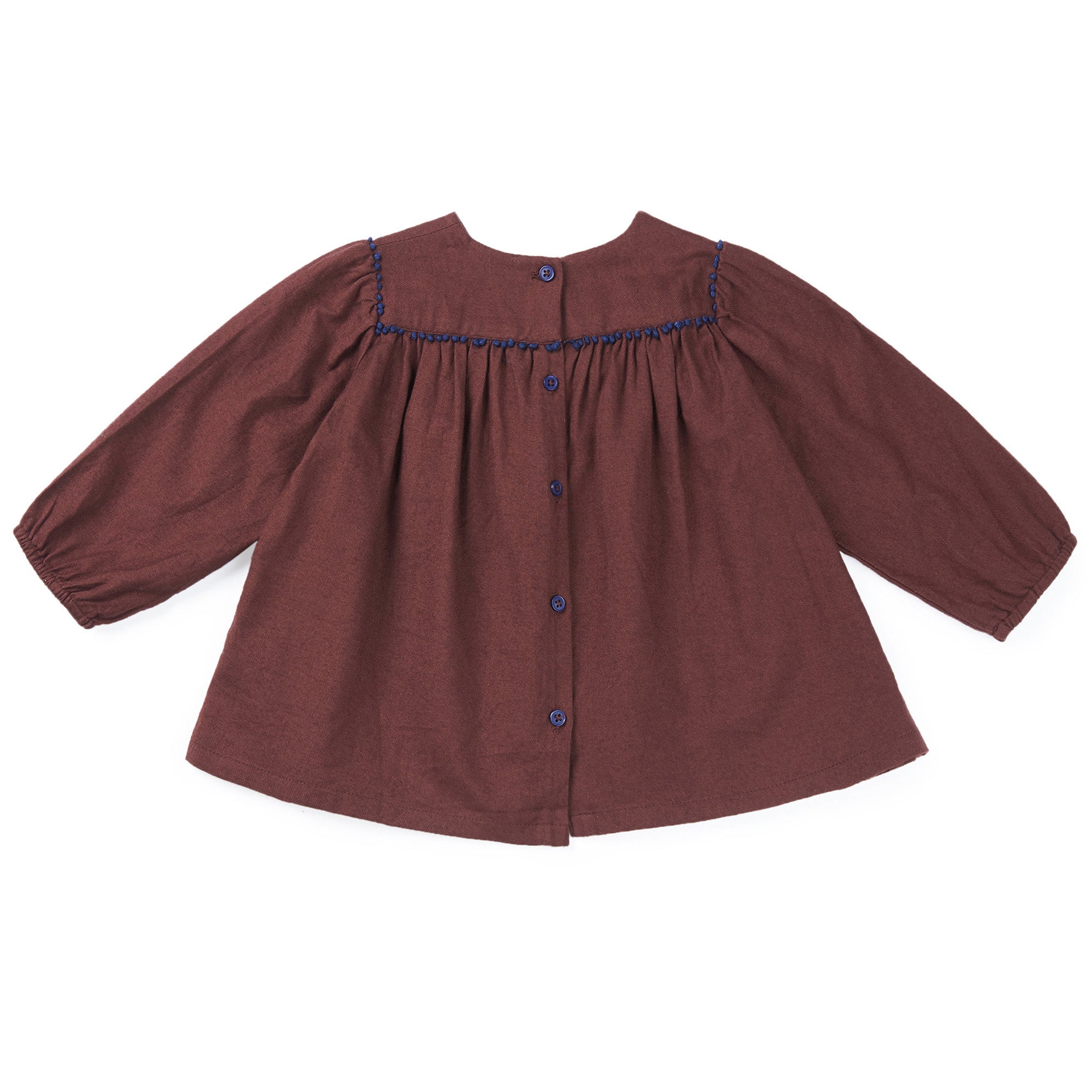 Baby Girls Chocolate Cotton Blouse