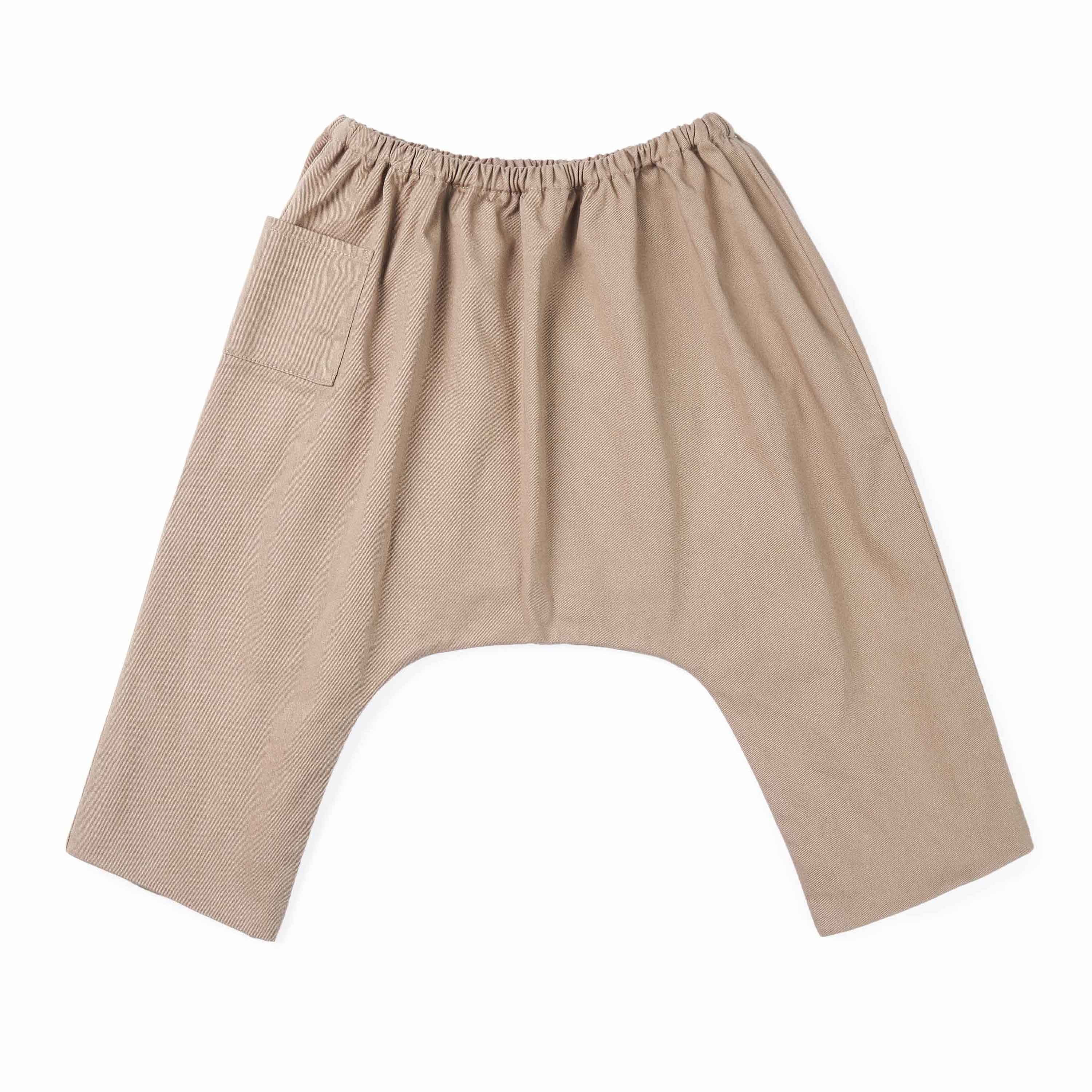 Baby Boys & Girls Khaki Cotton Trousers