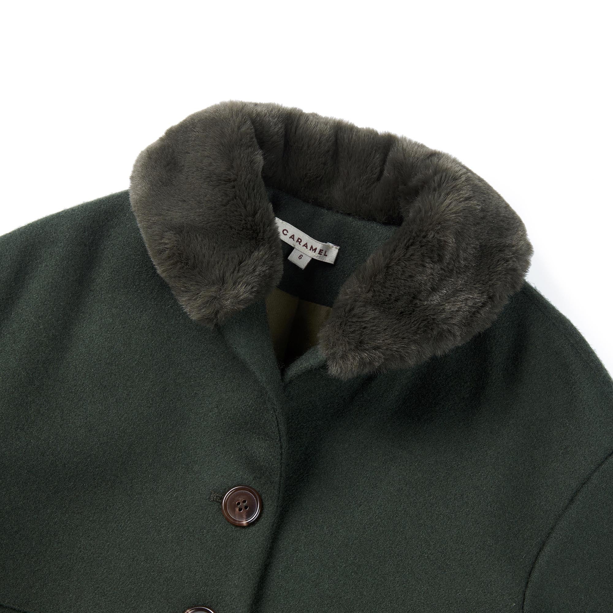 Boys & Girls Khaki Wool Coat