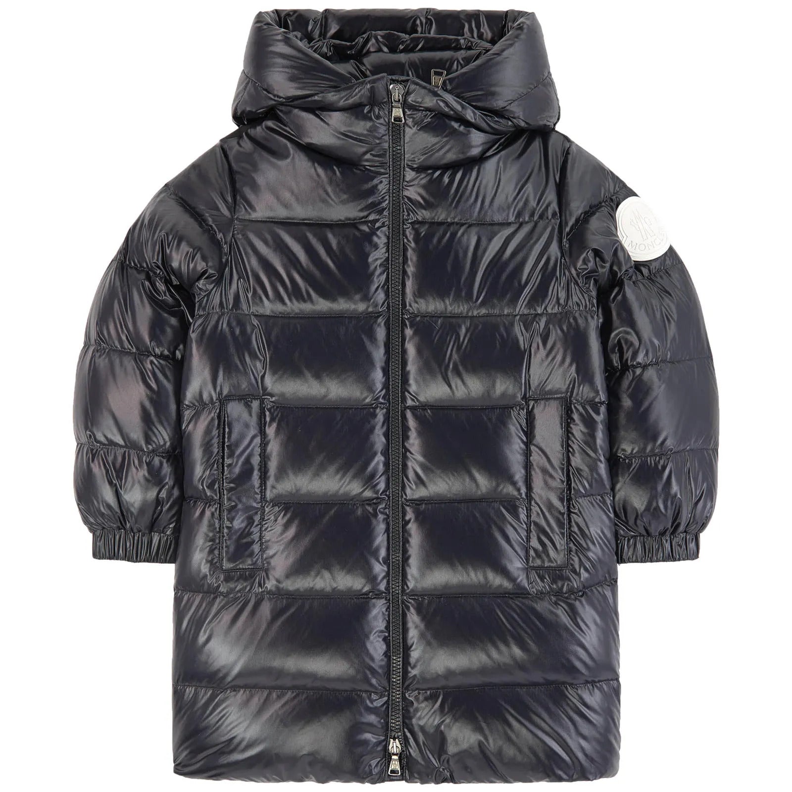 Boys Black "BERRY" Padded Down Long Parka