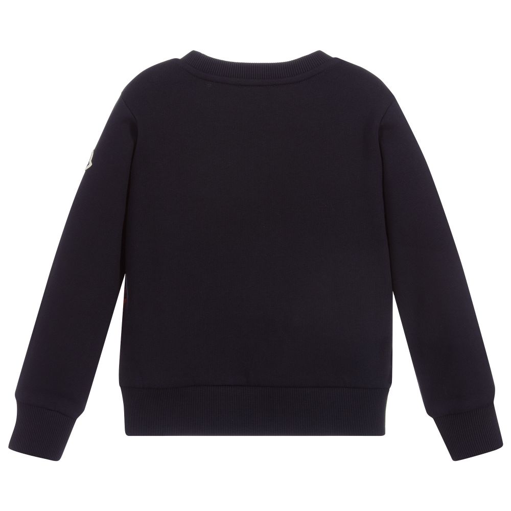 Boys Navy Cotton Sweatshirt