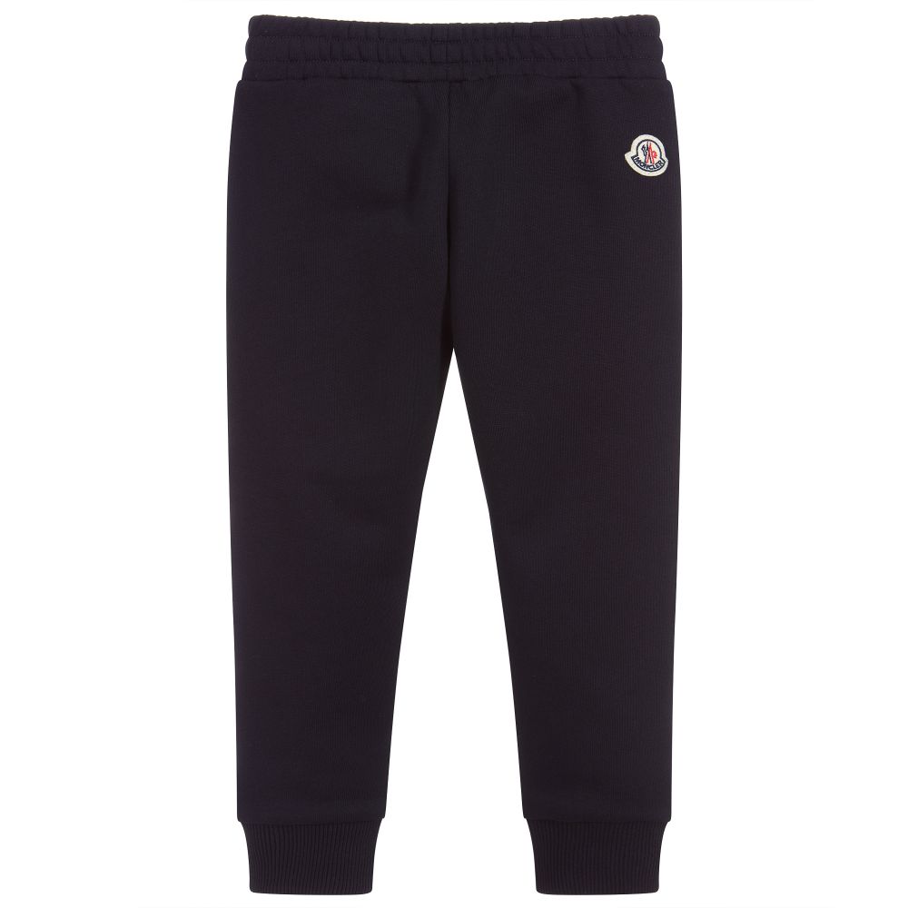 Boys Navy Cotton Sweat Bottoms