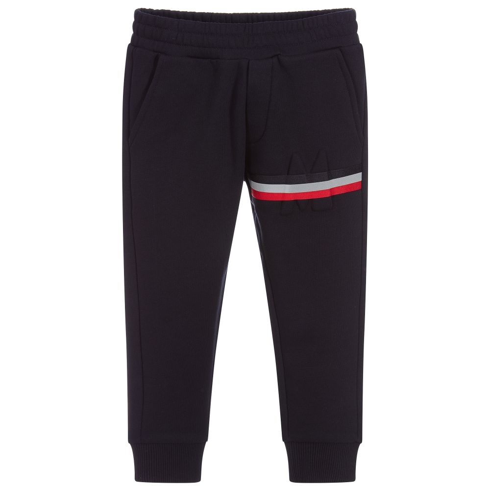 Boys Navy Cotton Sweat Bottoms