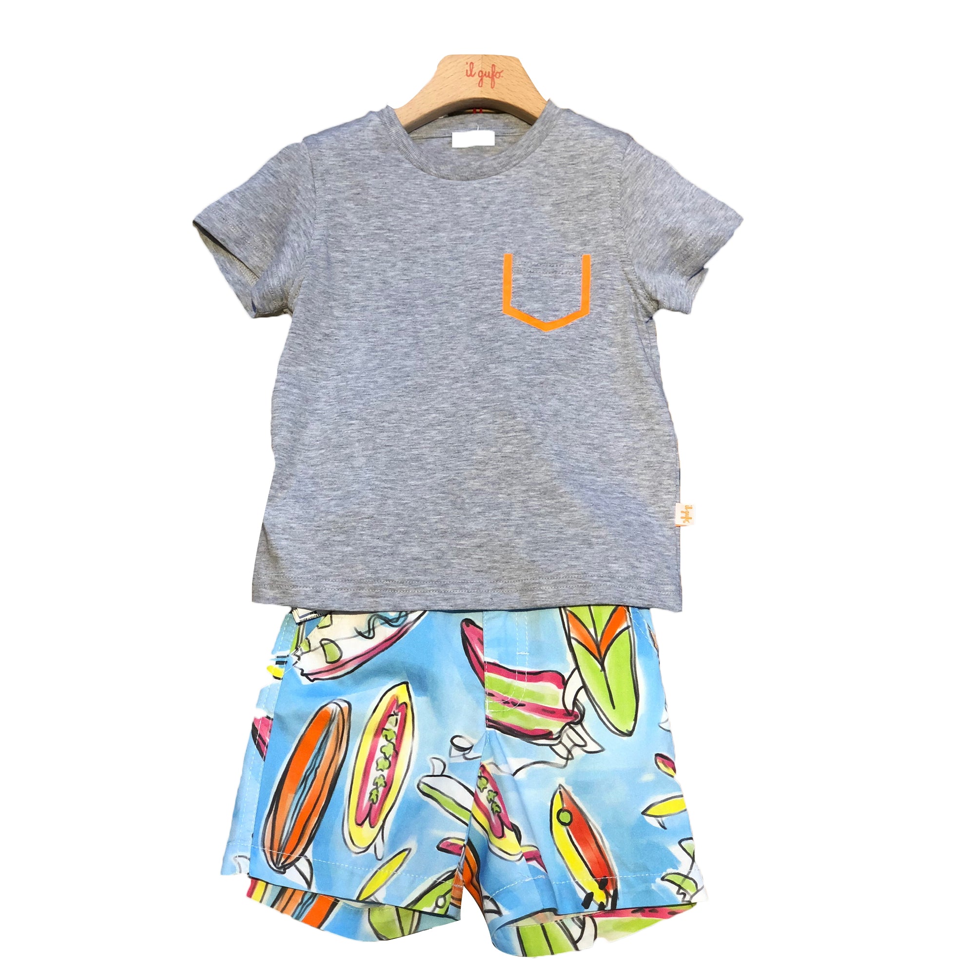 Boys Grey Cotton T-shirt