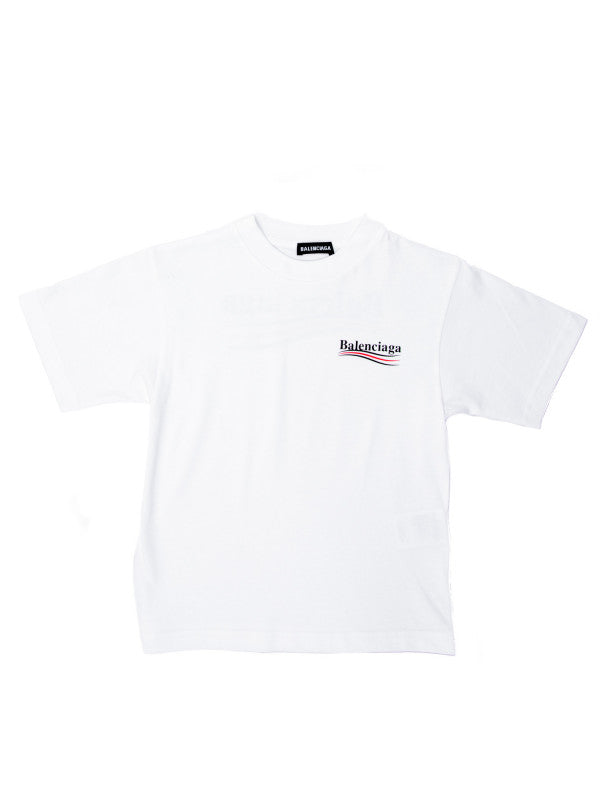 Boys & Girls White Logo Cotton T-Shirt