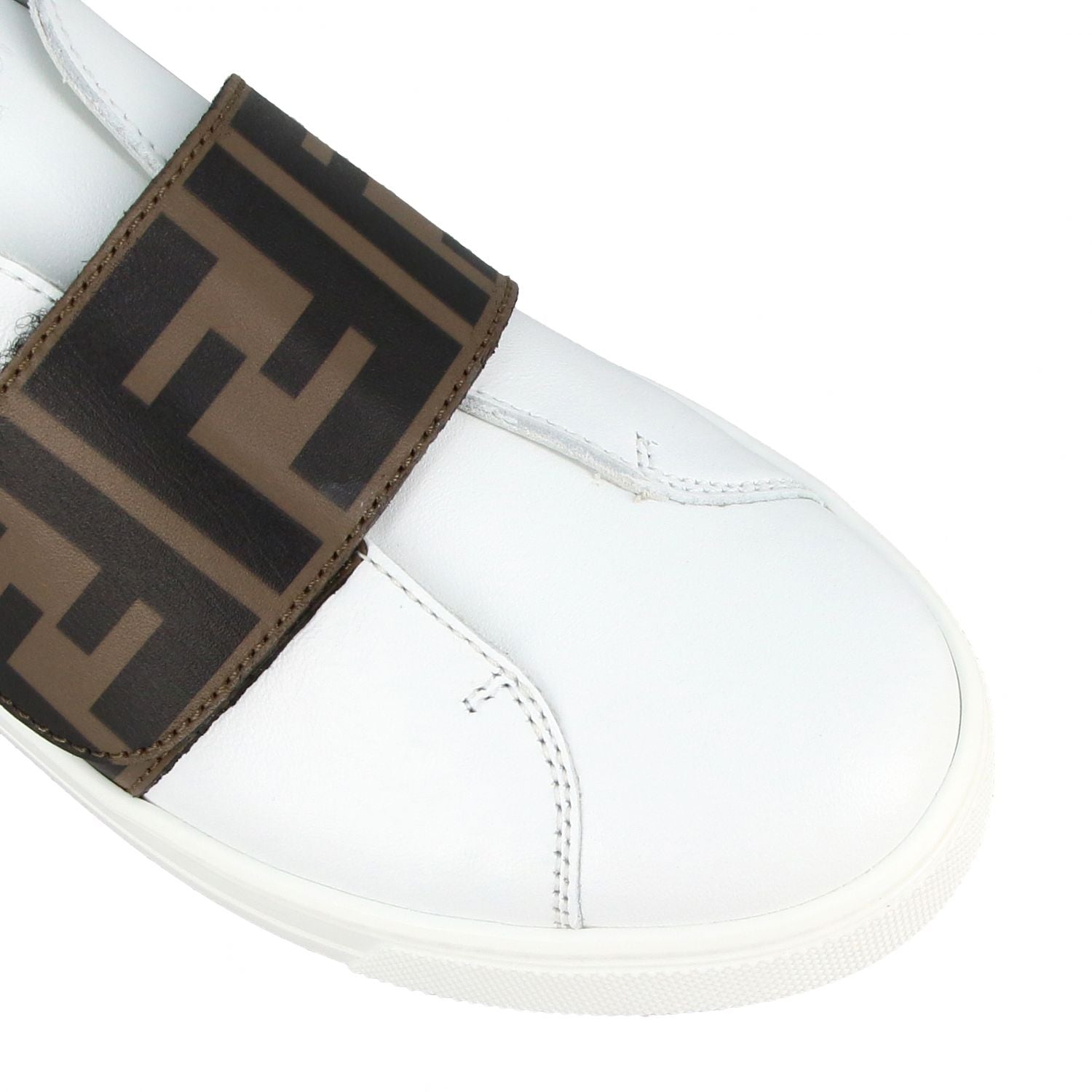 Boys & Girls White FF Calf Skin Shoes