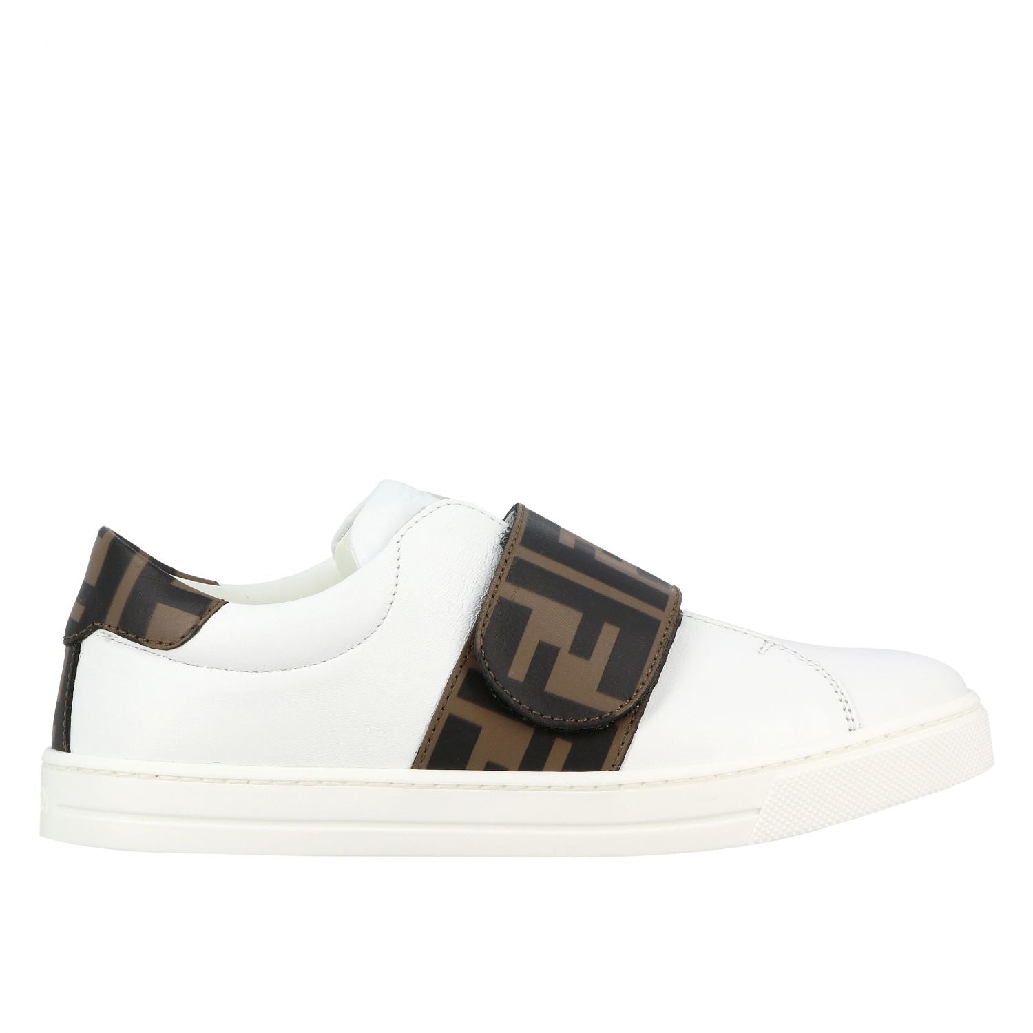 Boys & Girls White FF Calf Skin Shoes