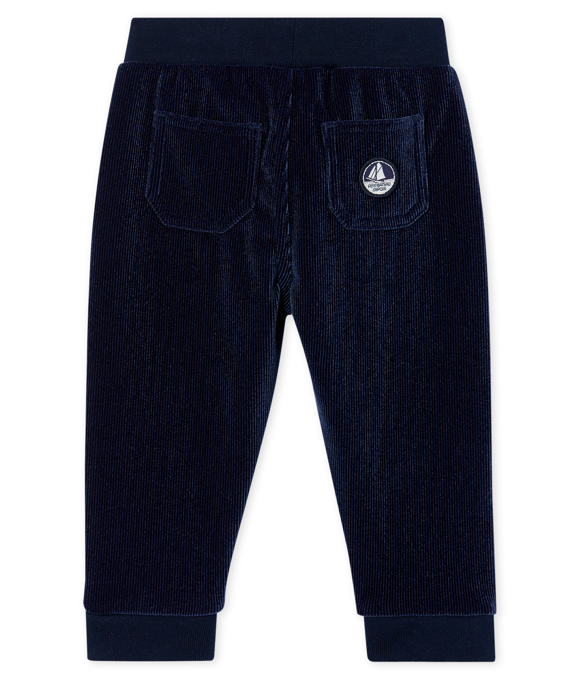 Baby Boys Dark Blue Cotton Trousers