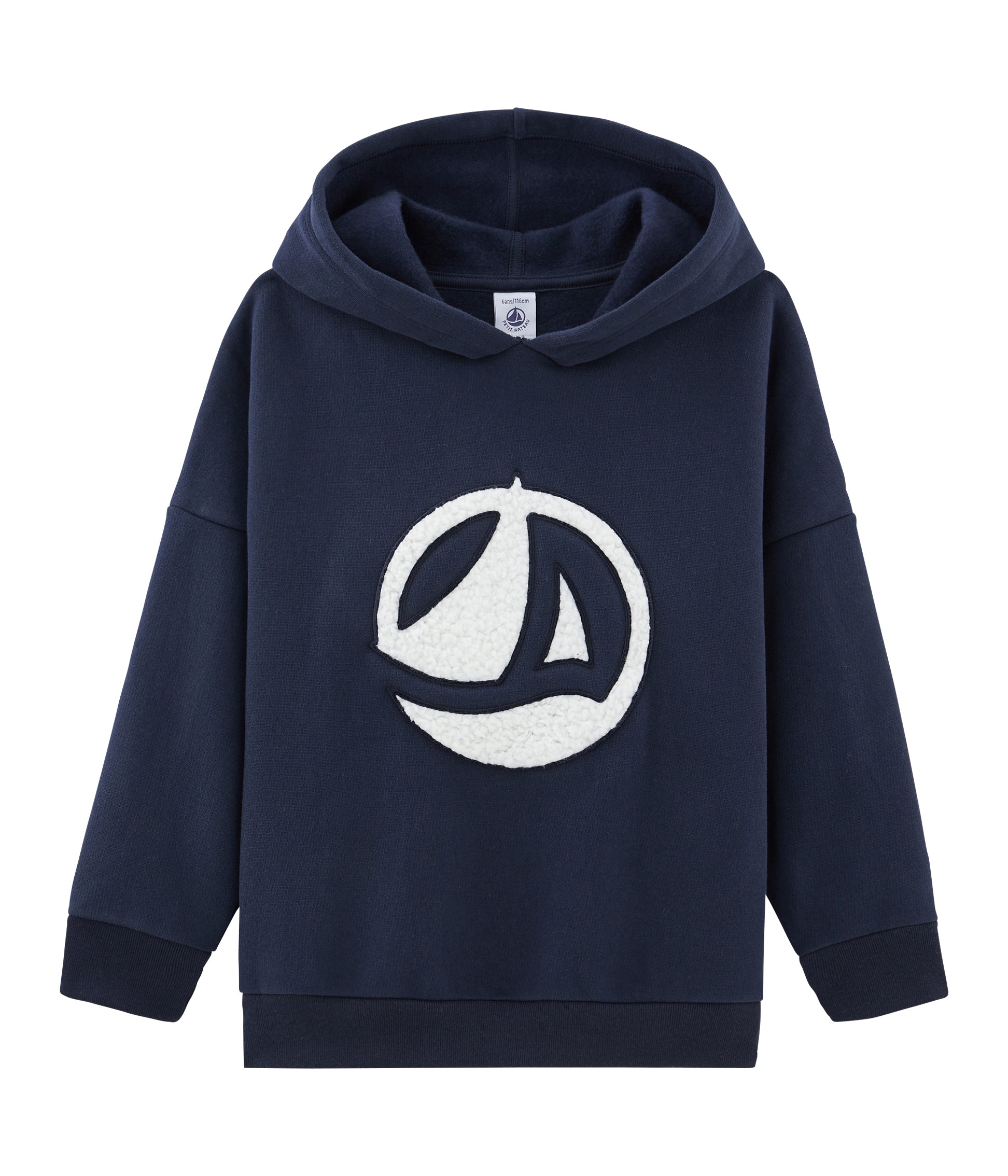 Boys Blue Logo Cotton Sweatshirt