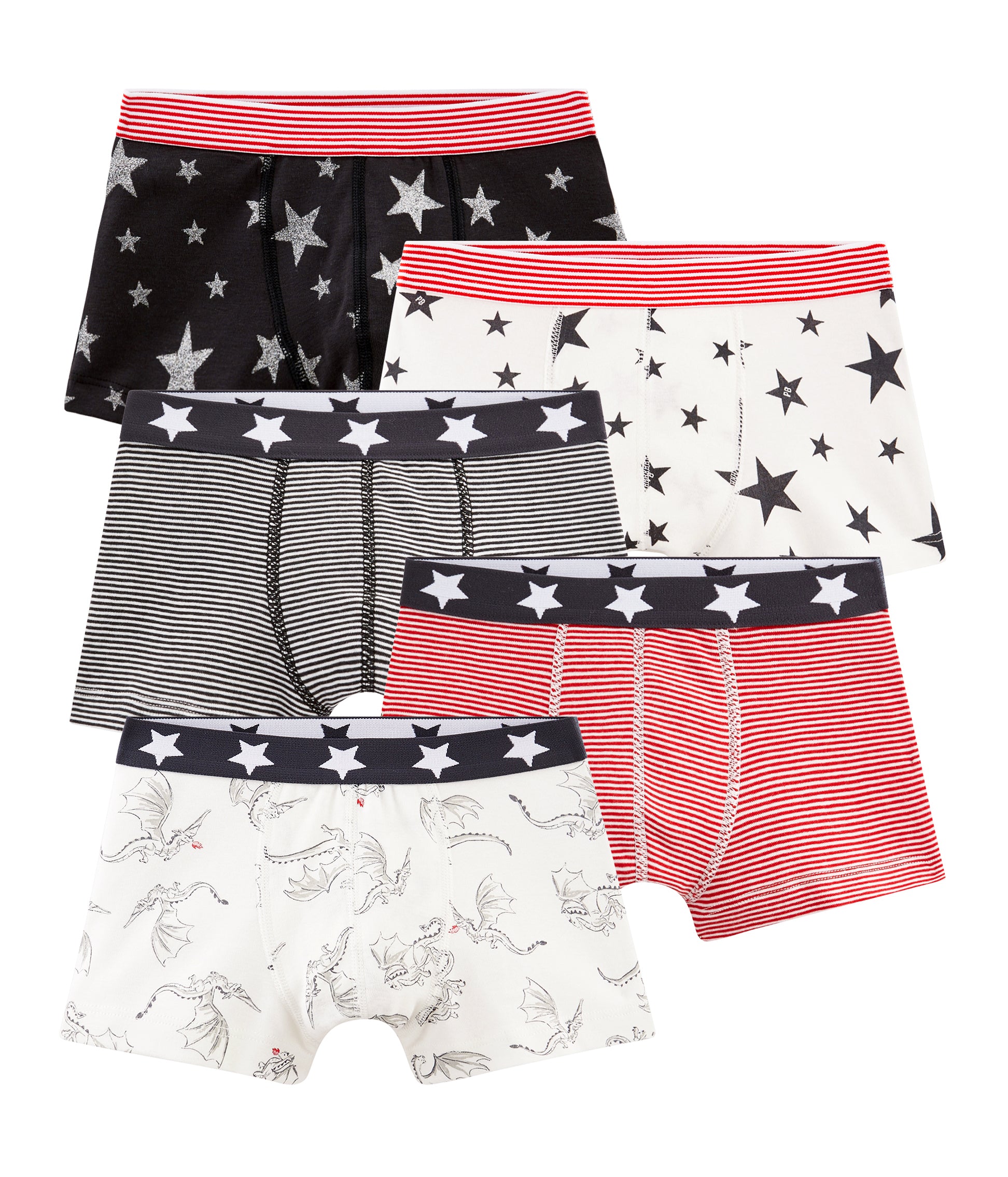 Boys Multicolor Cotton Underwear Set (4Pieces)