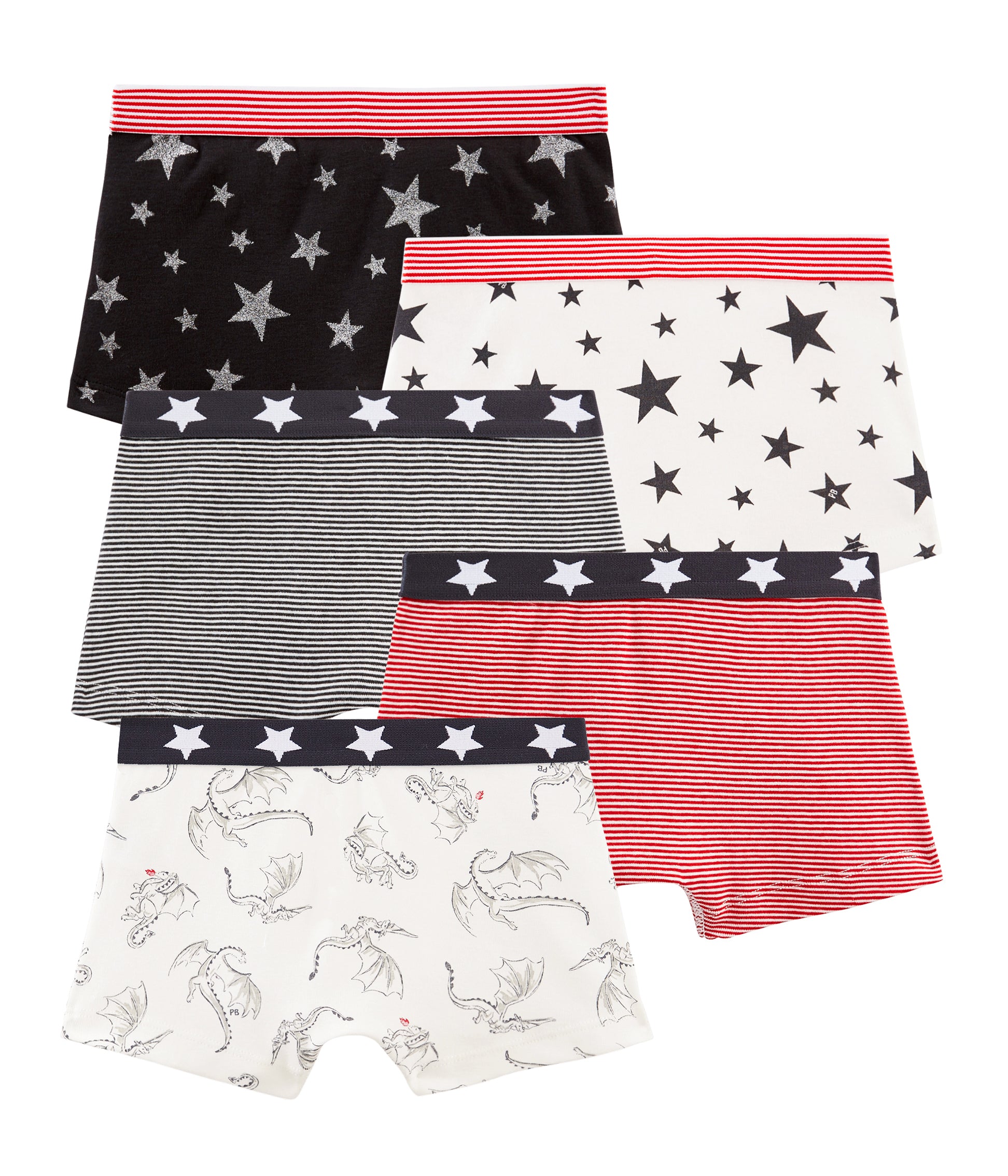 Boys Multicolor Cotton Underwear Set (4Pieces)