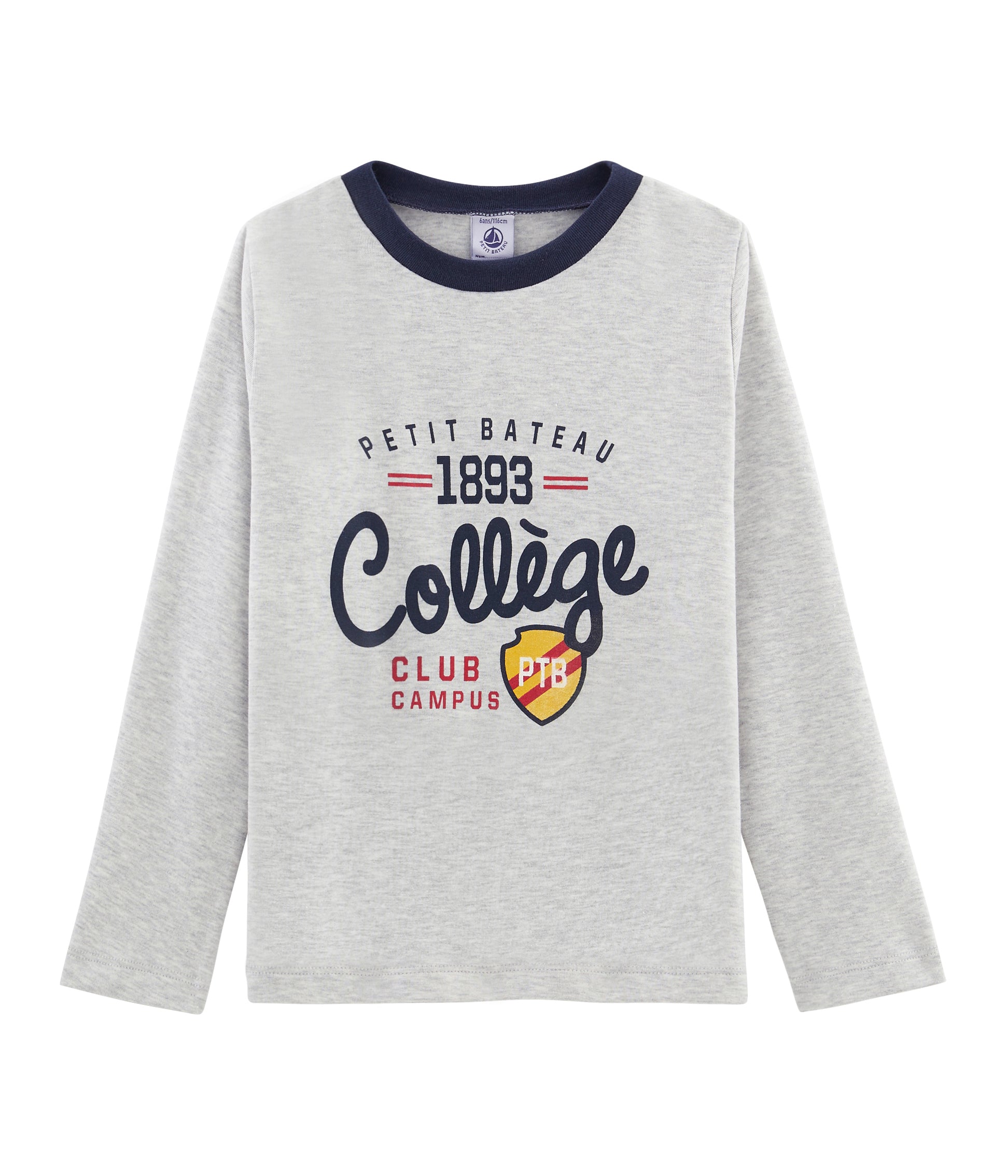 Boys Grey Logo Cotton Shirt