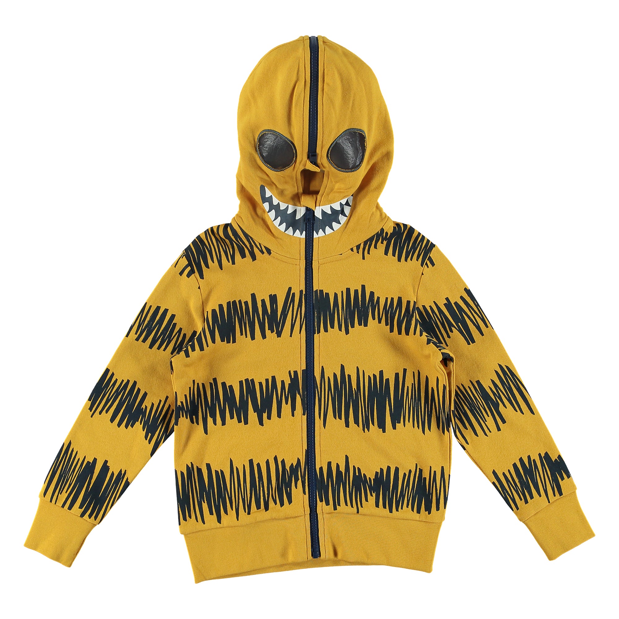 Boys Yellow & Black Cotton Jersey Cardigan