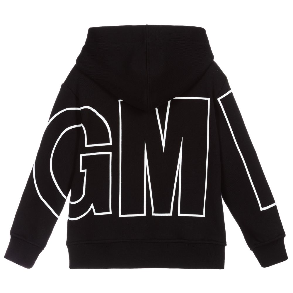 Boys & Girls Black Cotton Hoodie