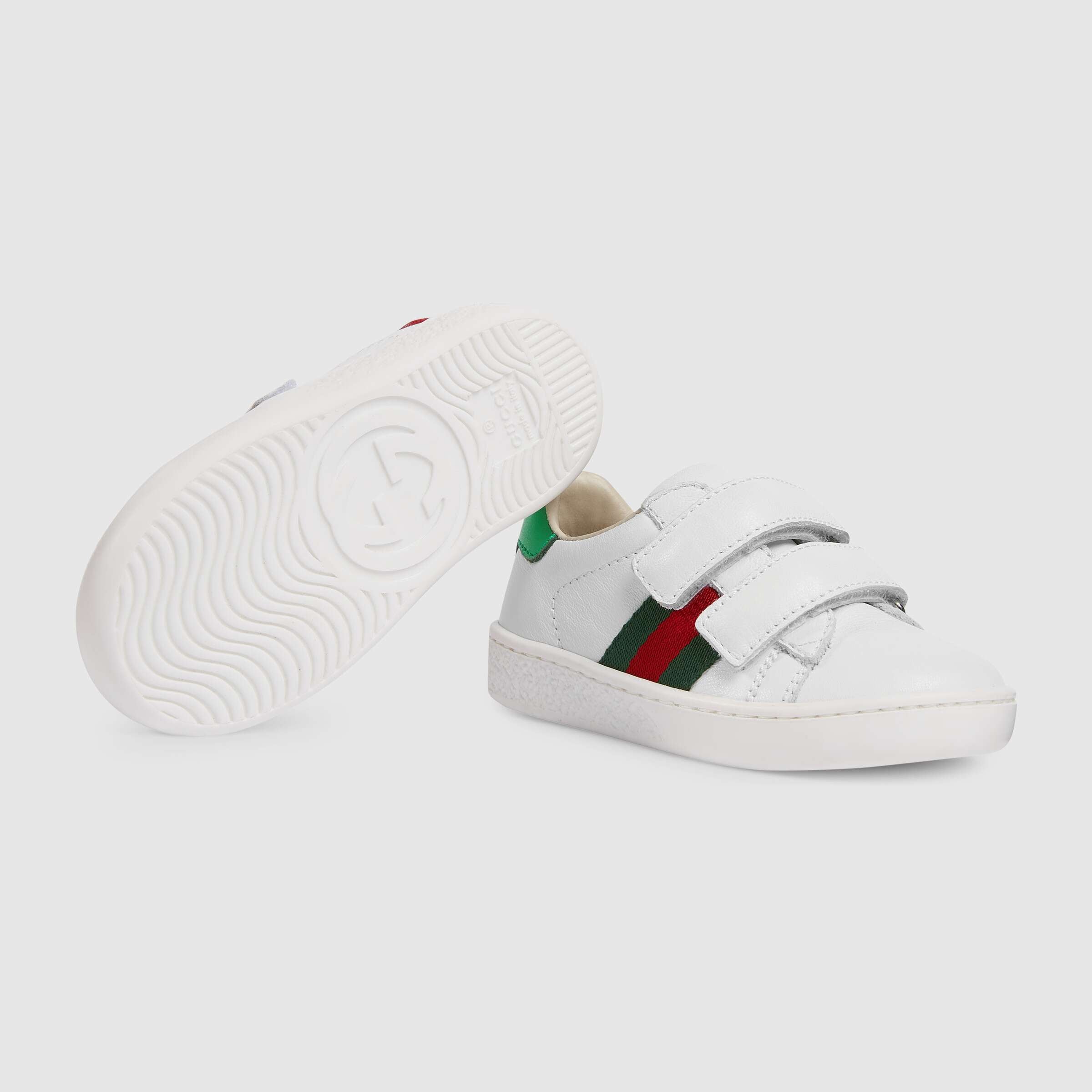 Baby Boys & Girls White Calf Skin Sneakers